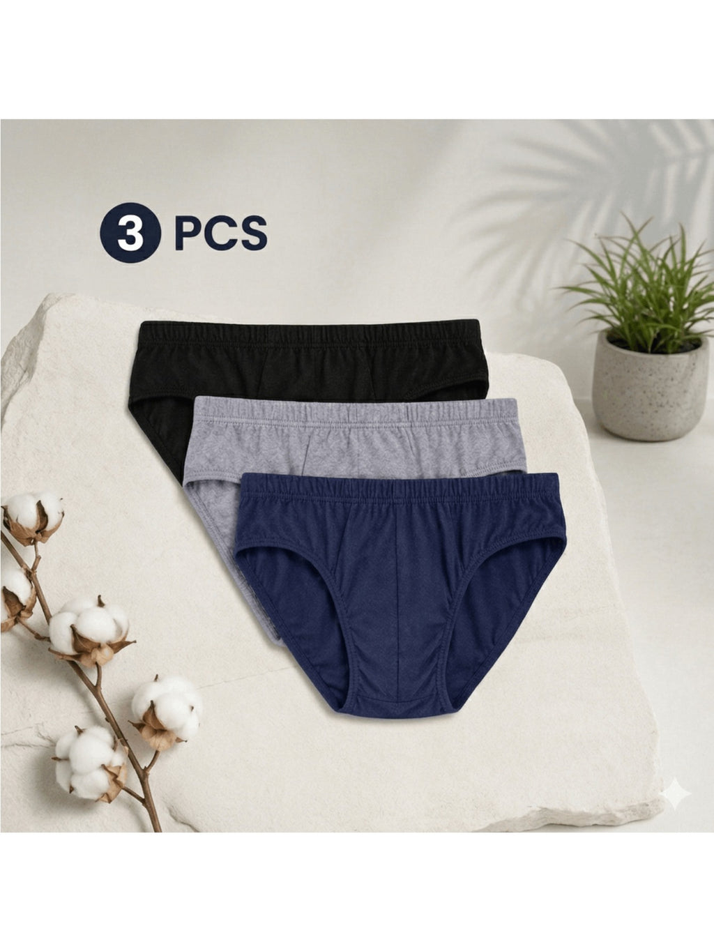 Boxer sans couture respirant microfibre homme — lot de 3, géométrique