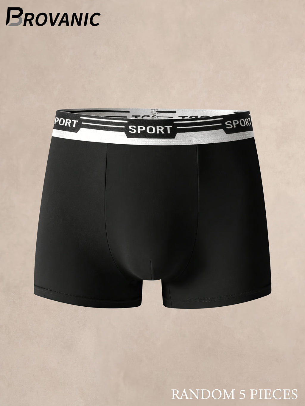 Boxer sans couture respirant microfibre homme — lot de 5, uni, du S au XXL