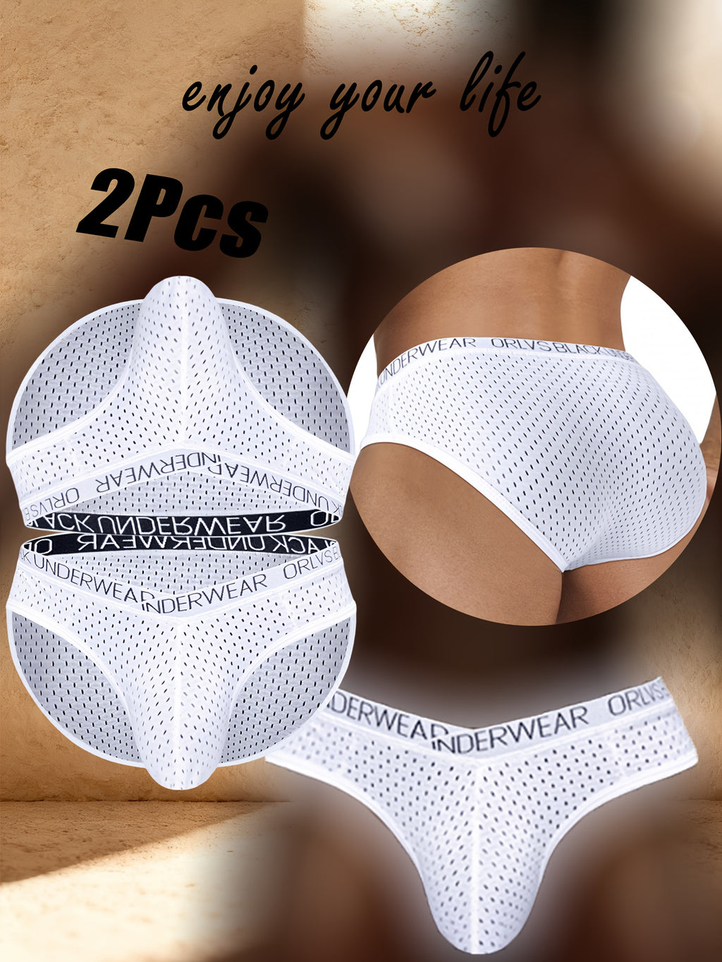 Slip taille basse séchage rapide homme — lot de 2, uni