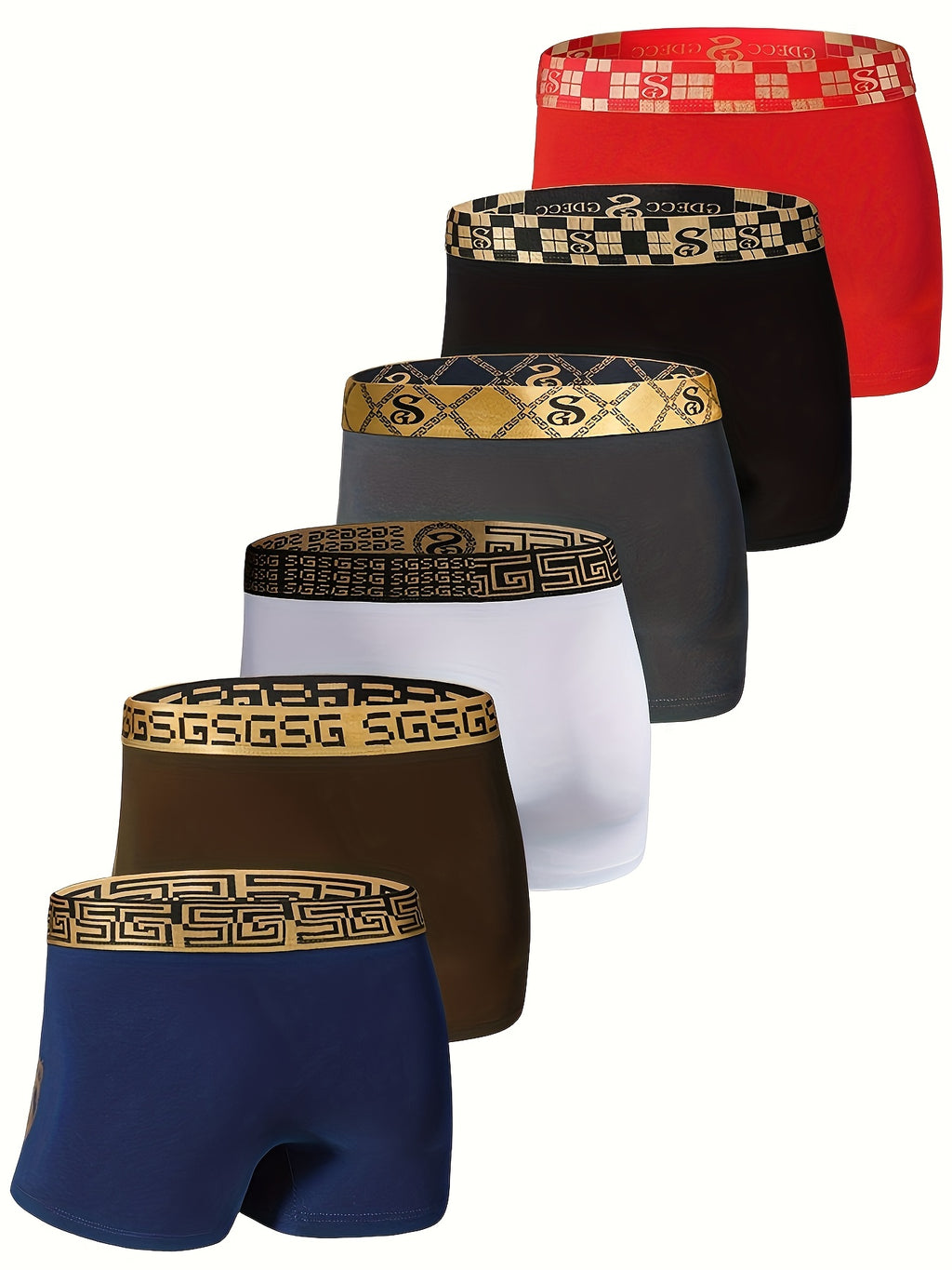 Boxer coton homme — lot de 6, imprimé