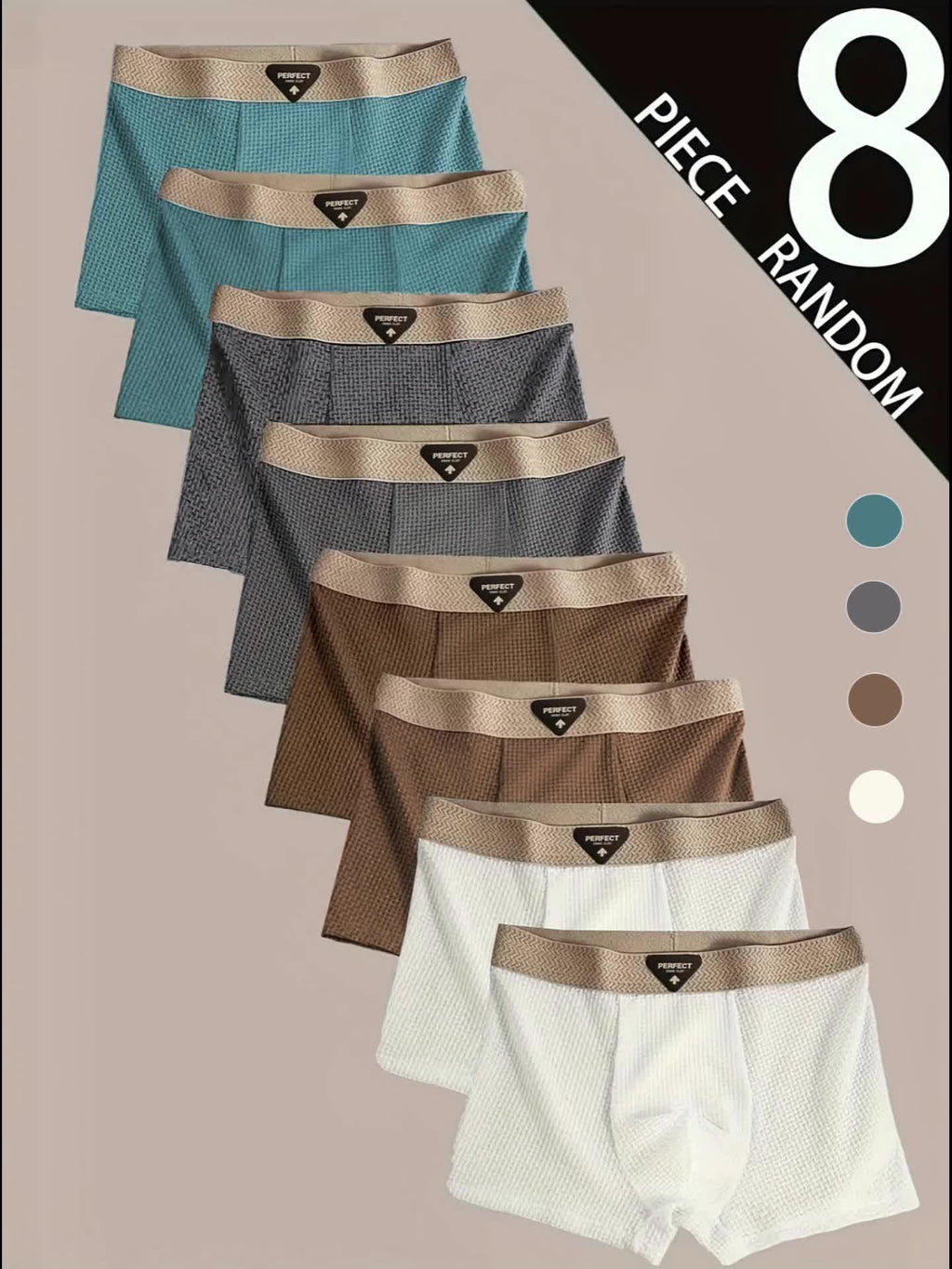 Boxer microfibre homme — lot de 8, imprimé