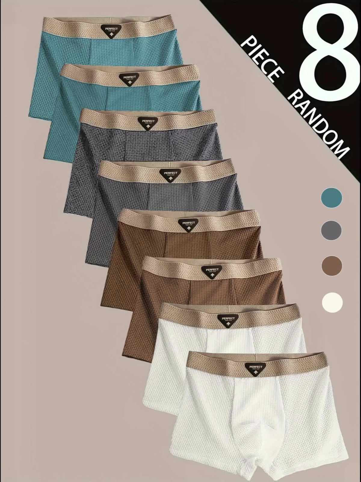 Boxer microfibre homme — lot de 8, imprimé