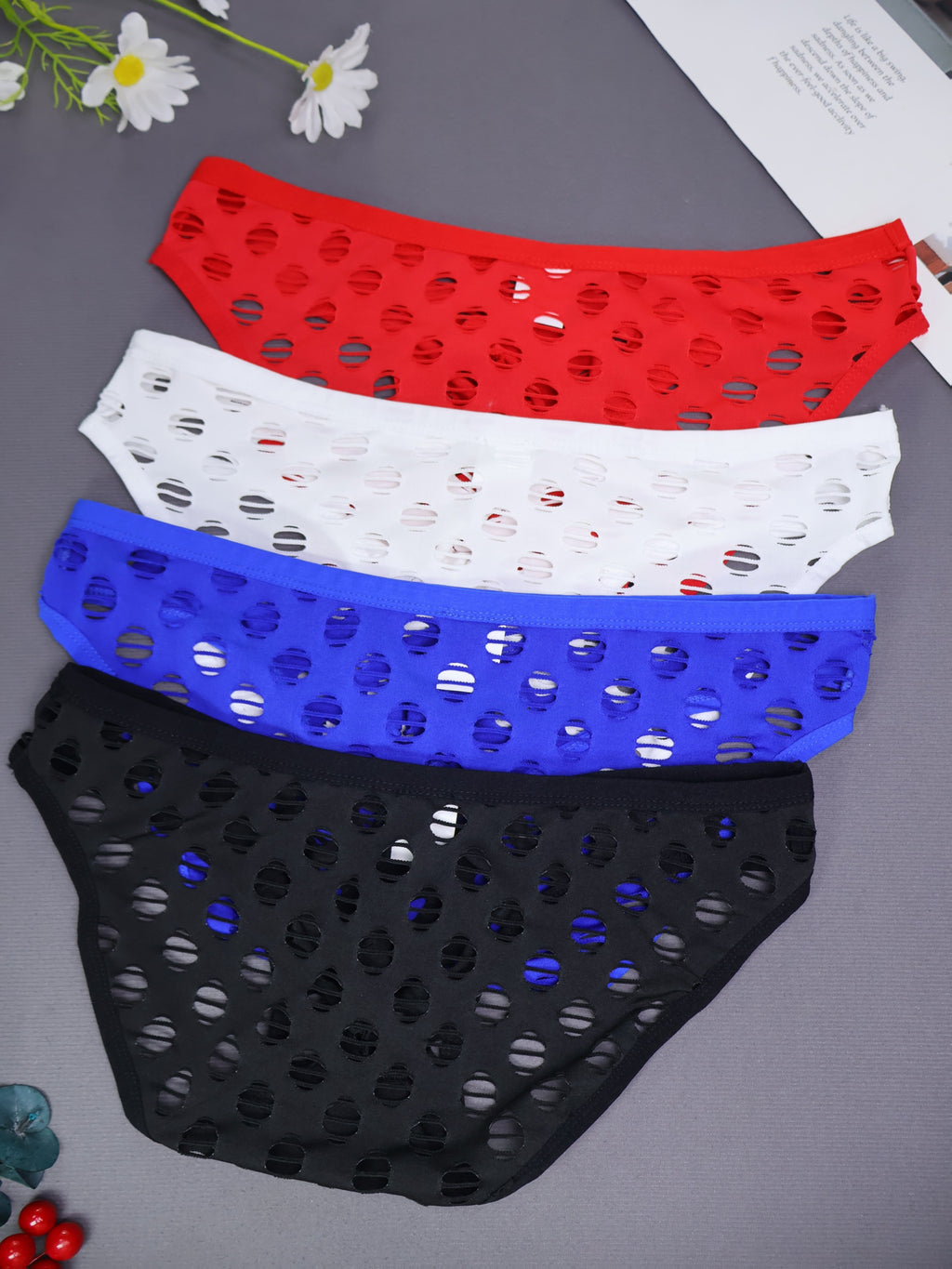 Slip respirant homme — lot de 4, uni, du S au XL
