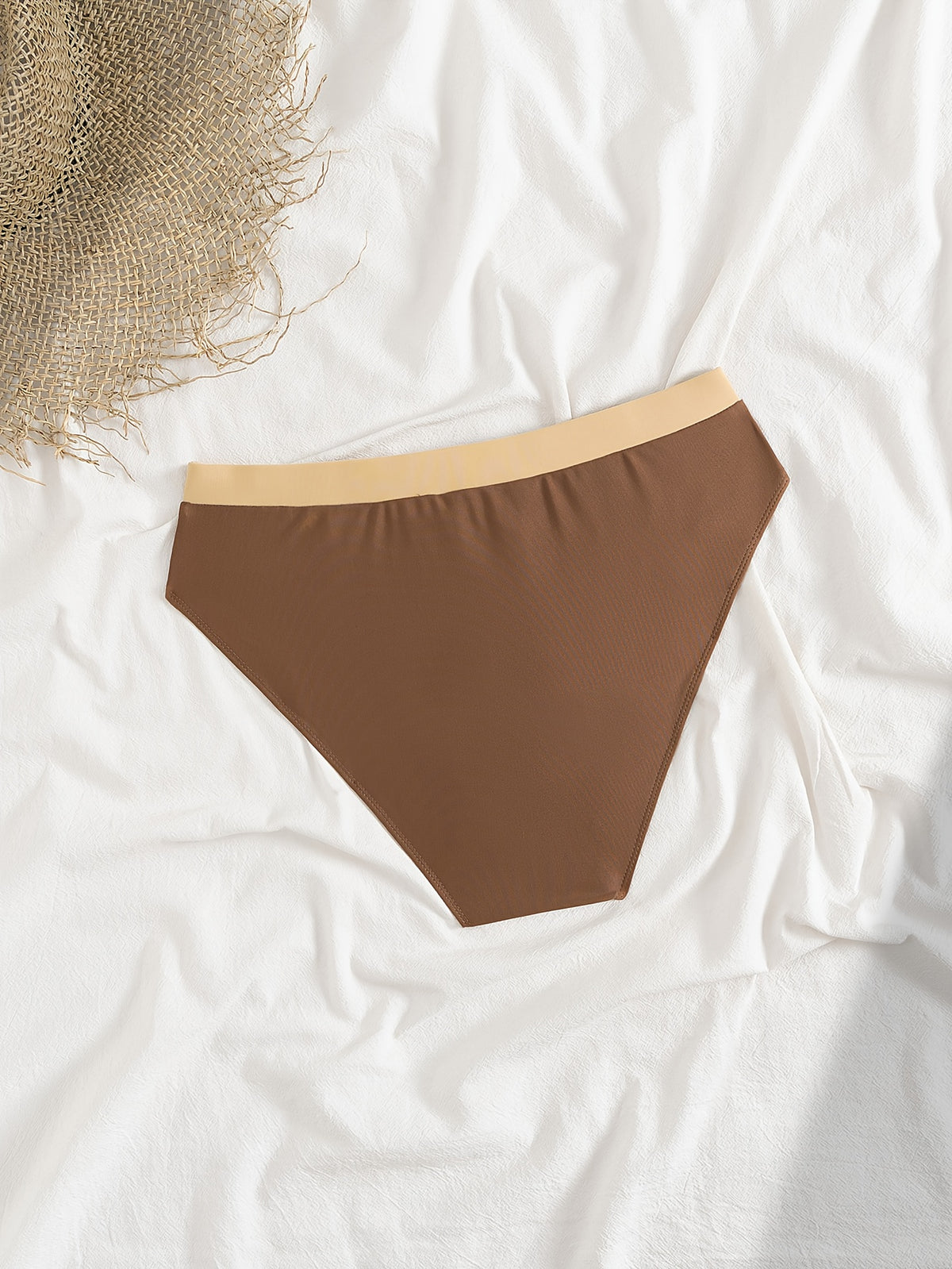 Slip microfibre homme, brun rougeâtre