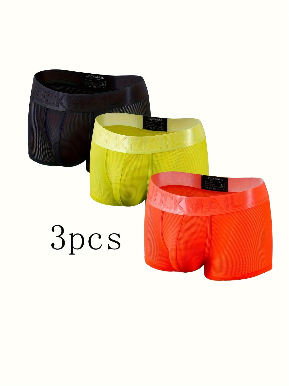 Boxer respirant doux homme — lot de 3, rose + rose rouge + orchidée colorée — vue 3