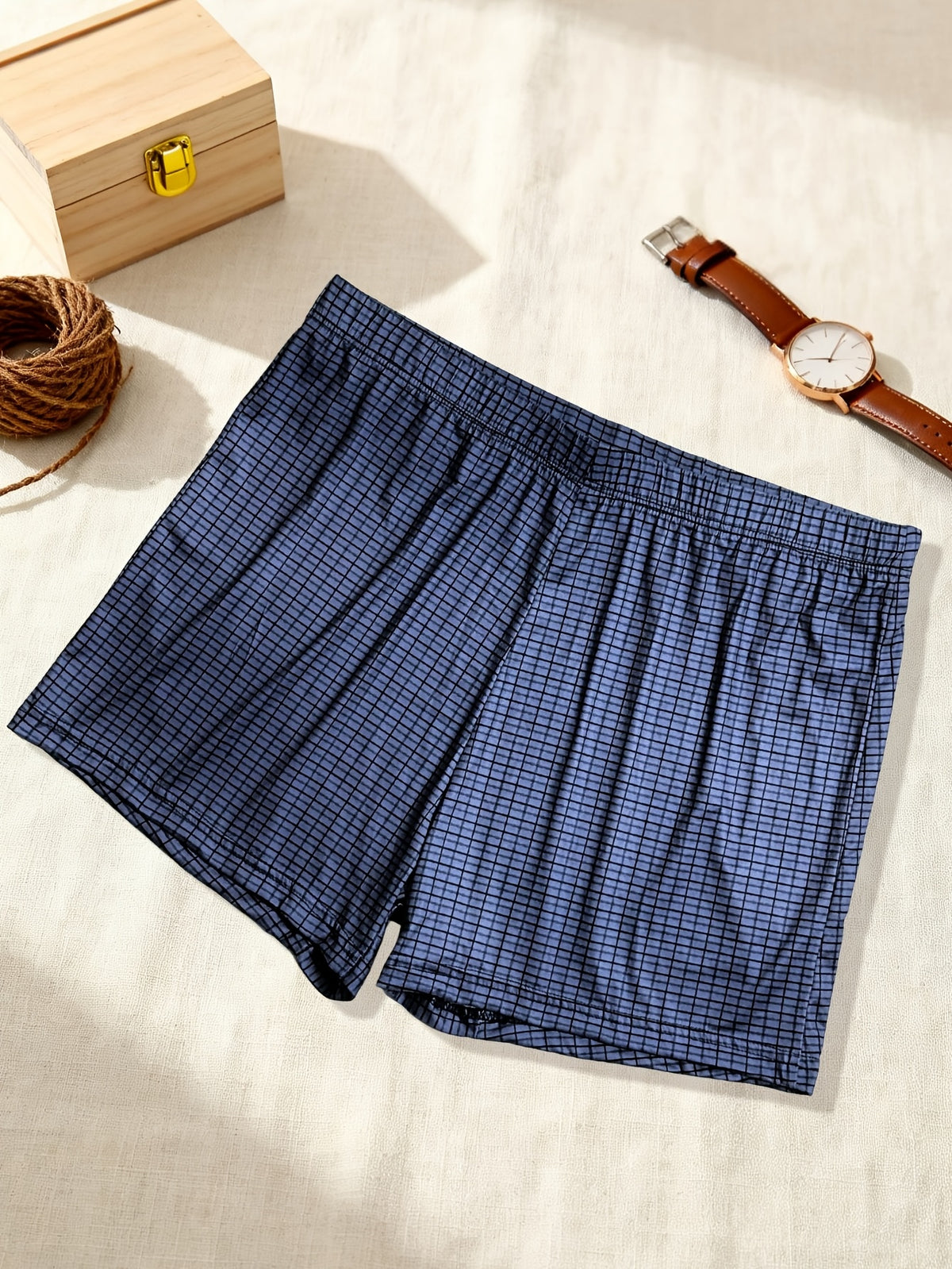 Boxer microfibre homme — lot de 6, à carreaux