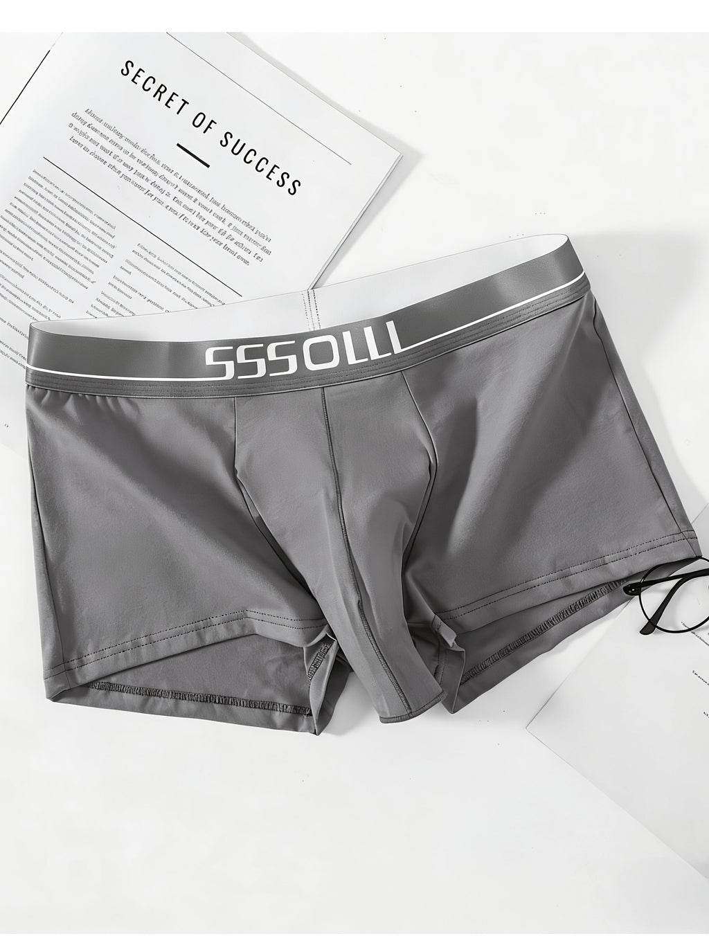 Boxer grande taille respirant coton homme — lot de 2, uni