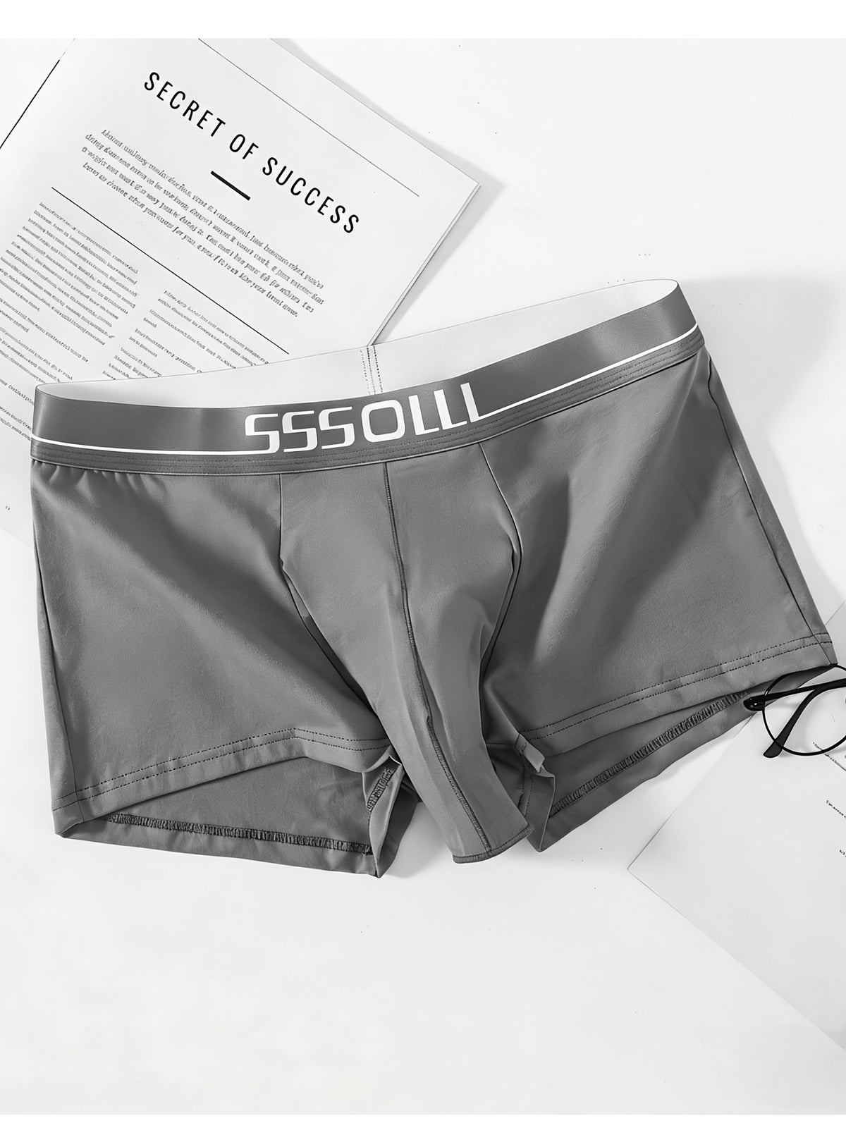 Boxer grande taille respirant coton homme — lot de 2, uni