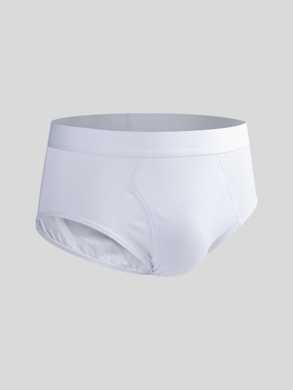 Slip taille haute respirant coton homme — lot de 4, uni