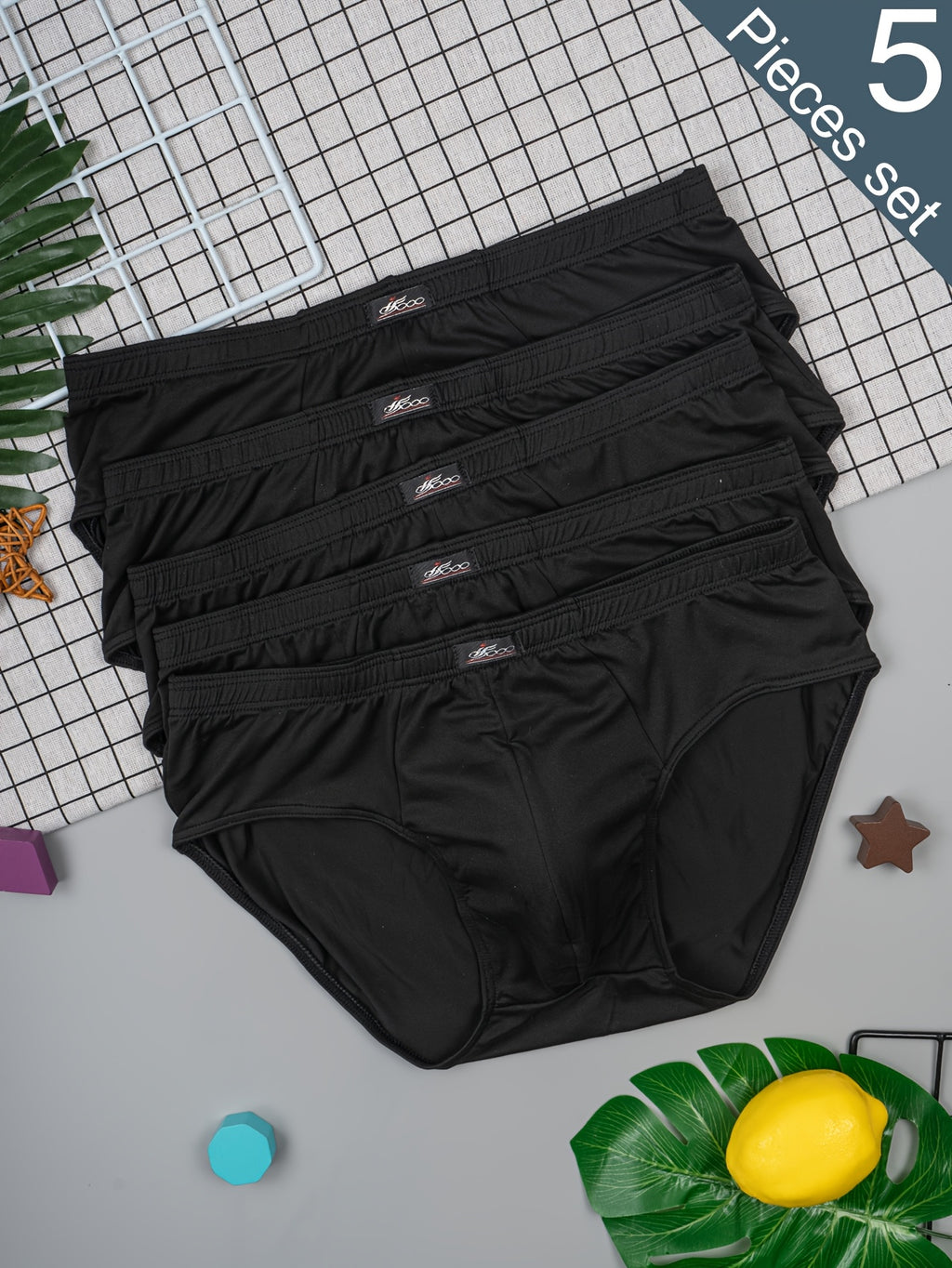 Slip de sport respirant microfibre homme — lot de 5, uni
