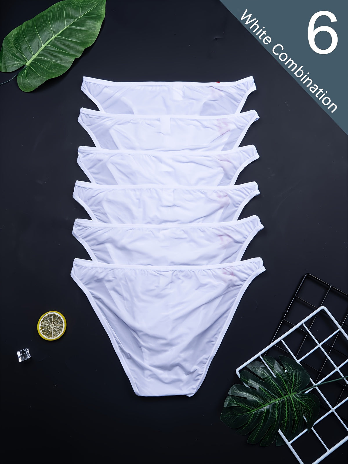 Slip séchage rapide respirant microfibre homme — lot de 6, uni, du S au XXL