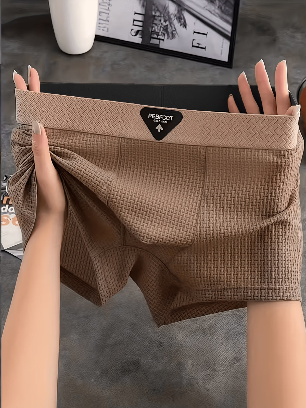 Boxer de sport respirant microfibre homme — lot de 4, bleu + gris + marron + blanc