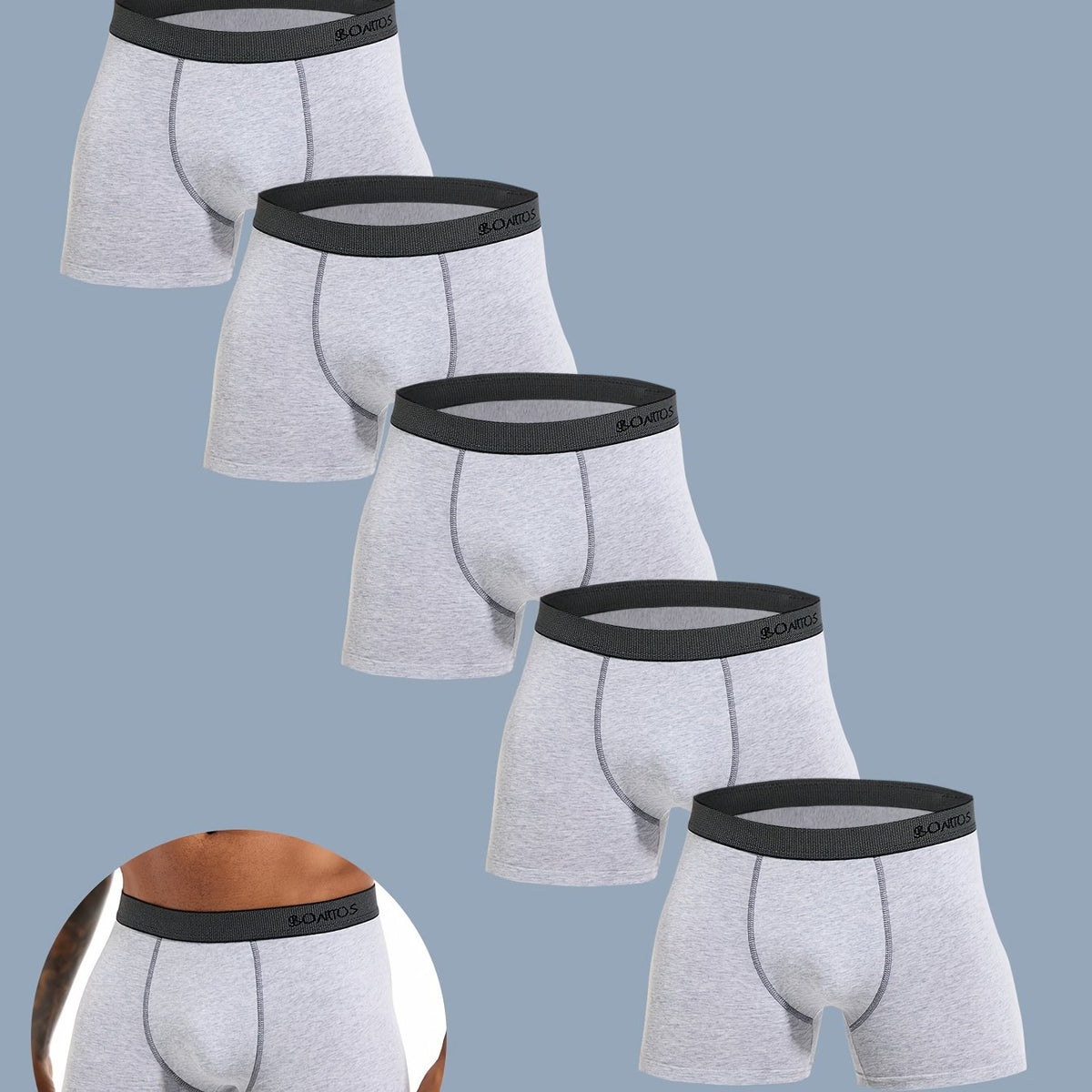 B19-gris clair-5PCS