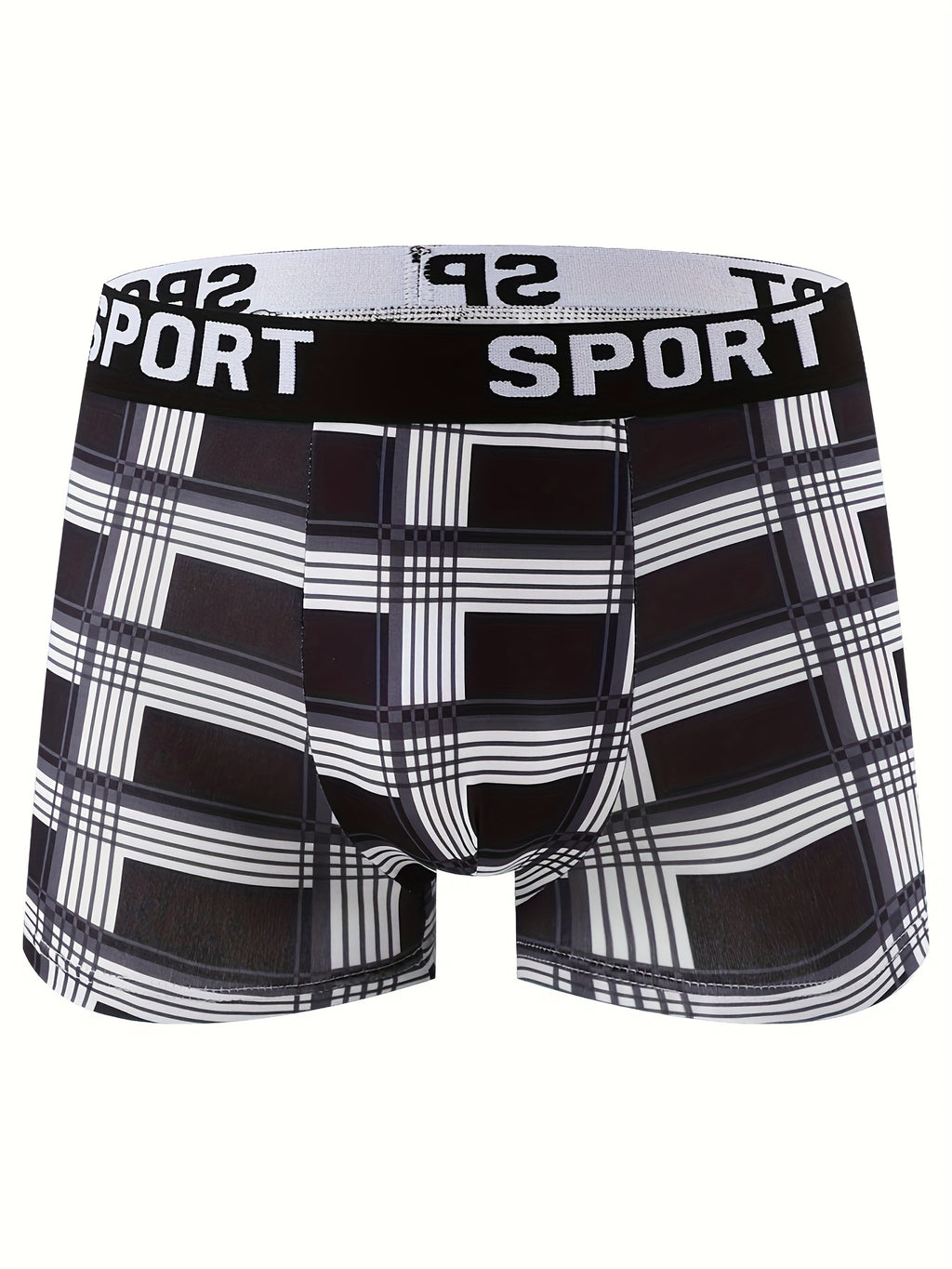 Boxer microfibre homme — lot de 5, géométrique, assortiment S, du S au XXL (modèle 2)