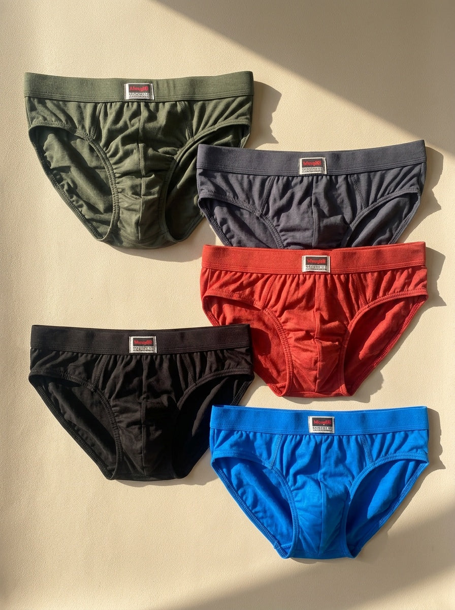 Slip de sport microfibre homme — lot de 5, uni, assortiment E