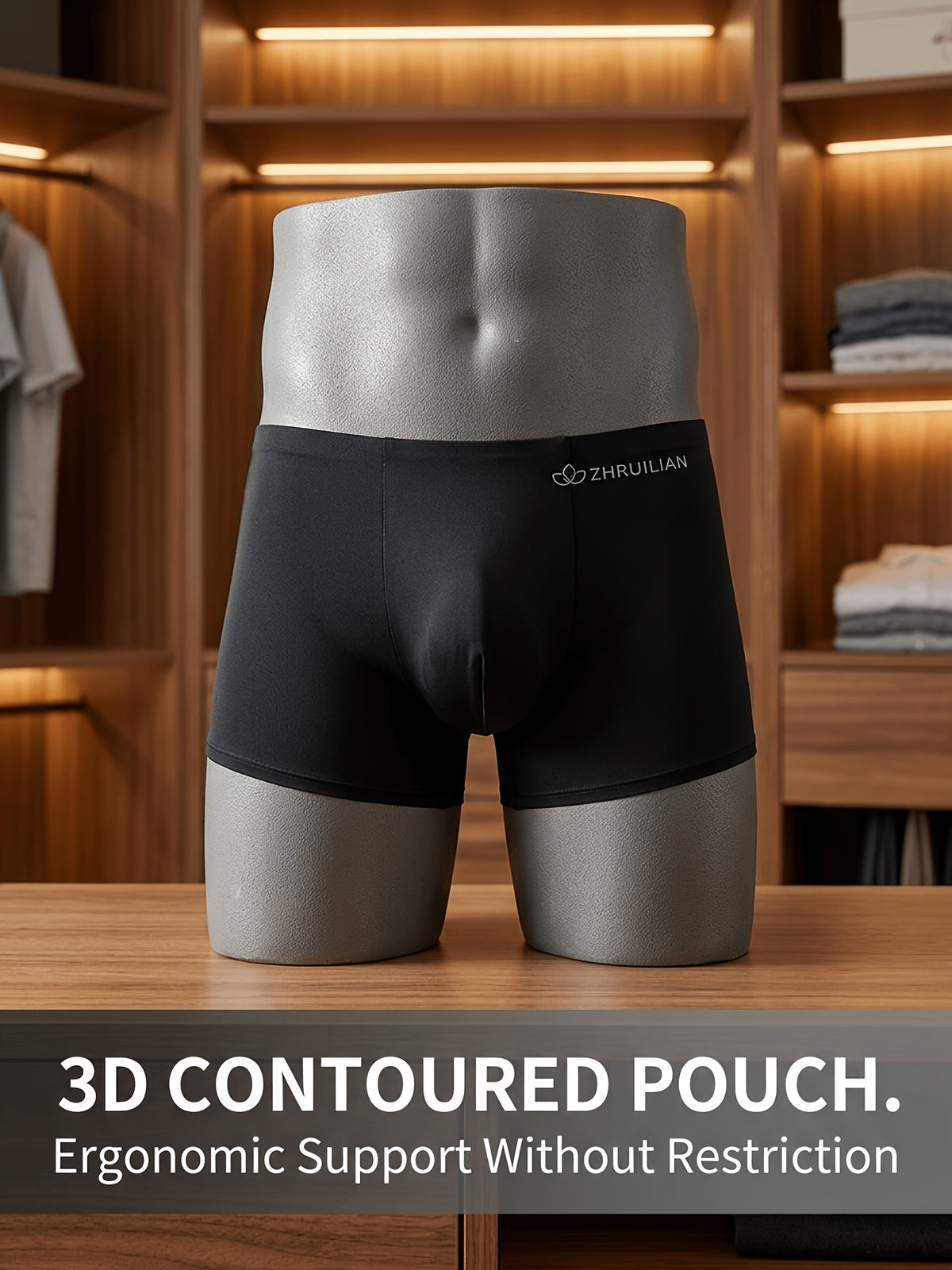 Boxer sans couture respirant microfibre homme — lot de 10, uni