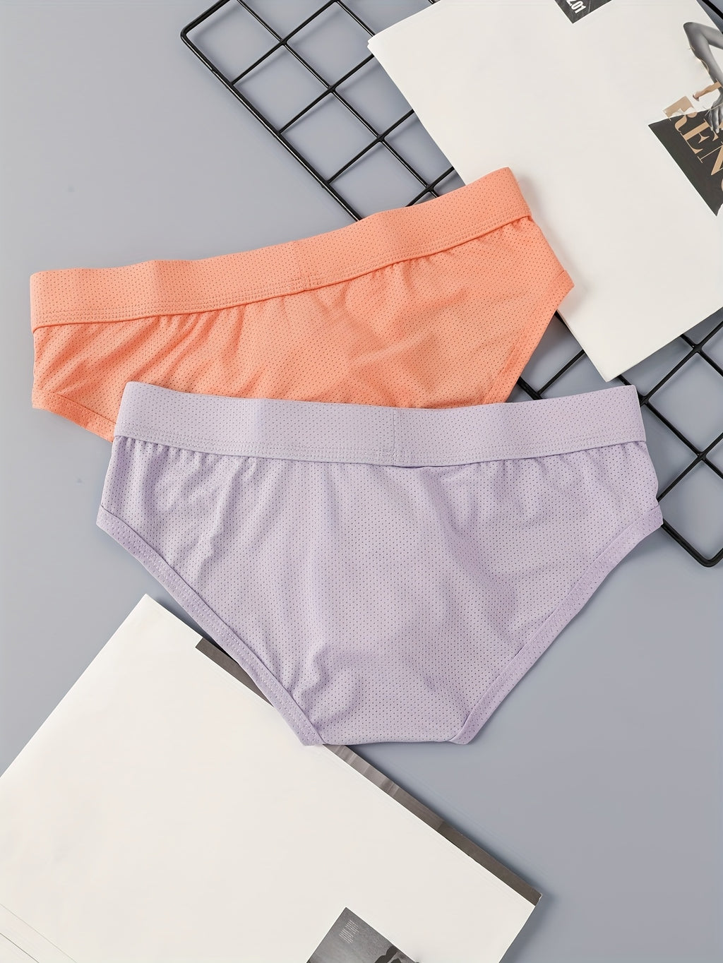 Slip respirant microfibre homme — lot de 2, uni
