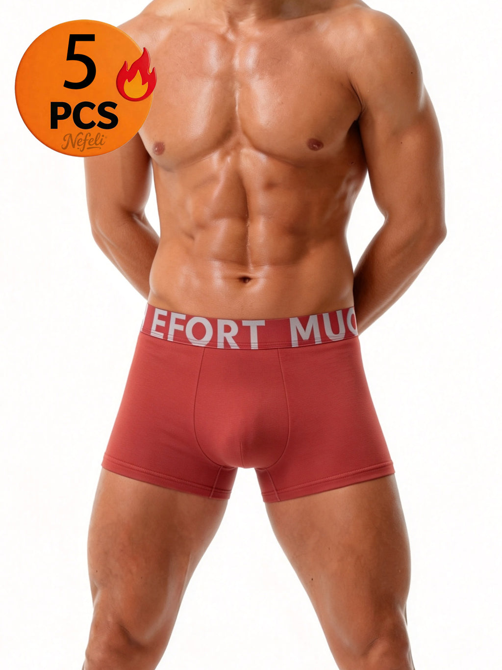 Slip de sport respirant coton homme — lot de 5, uni, du M au XXL