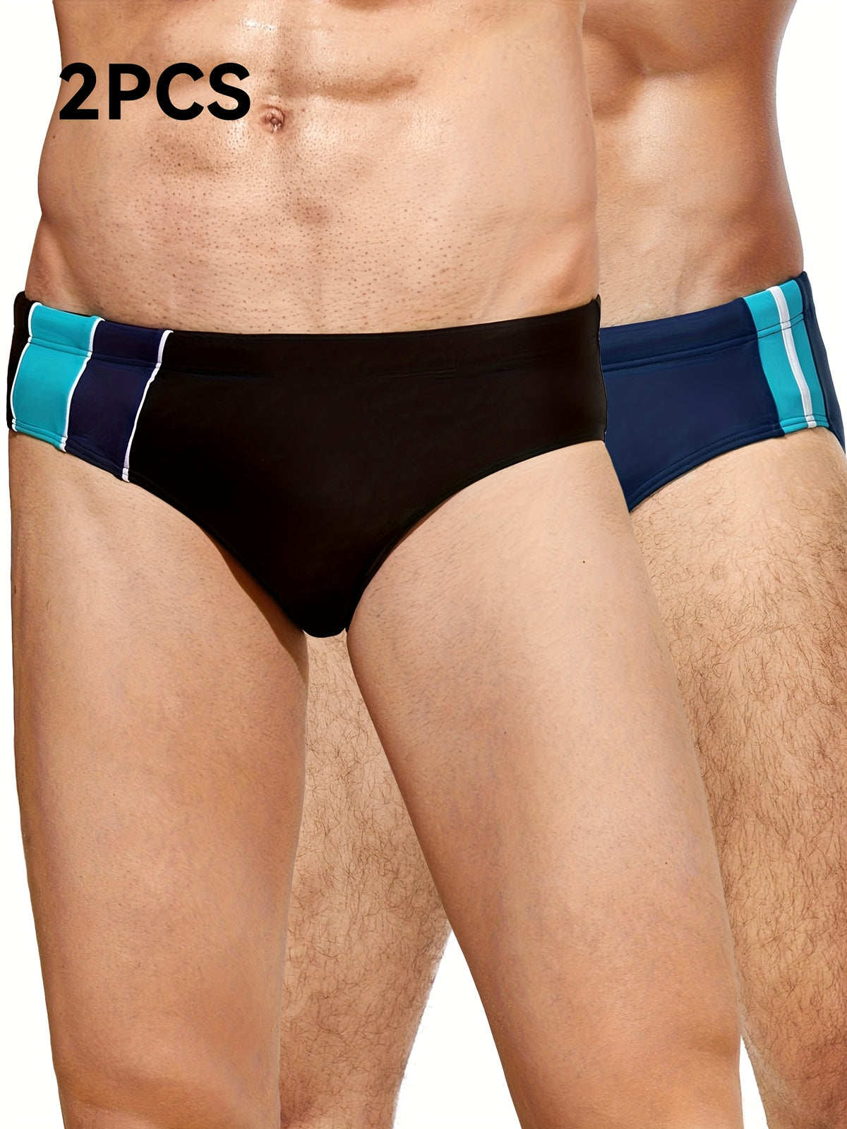 Boxer séchage rapide homme — lot de 2, noir + bleu foncé
