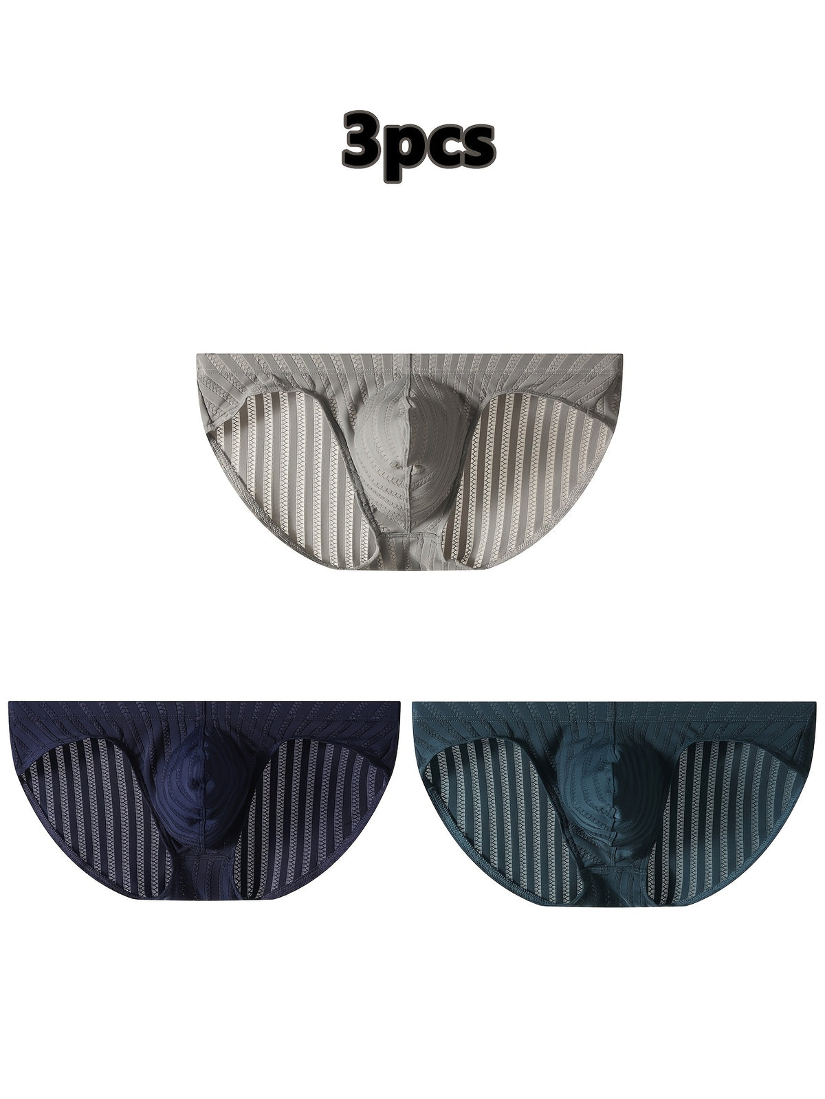Slip sans couture de sport homme — lot de 3, uni