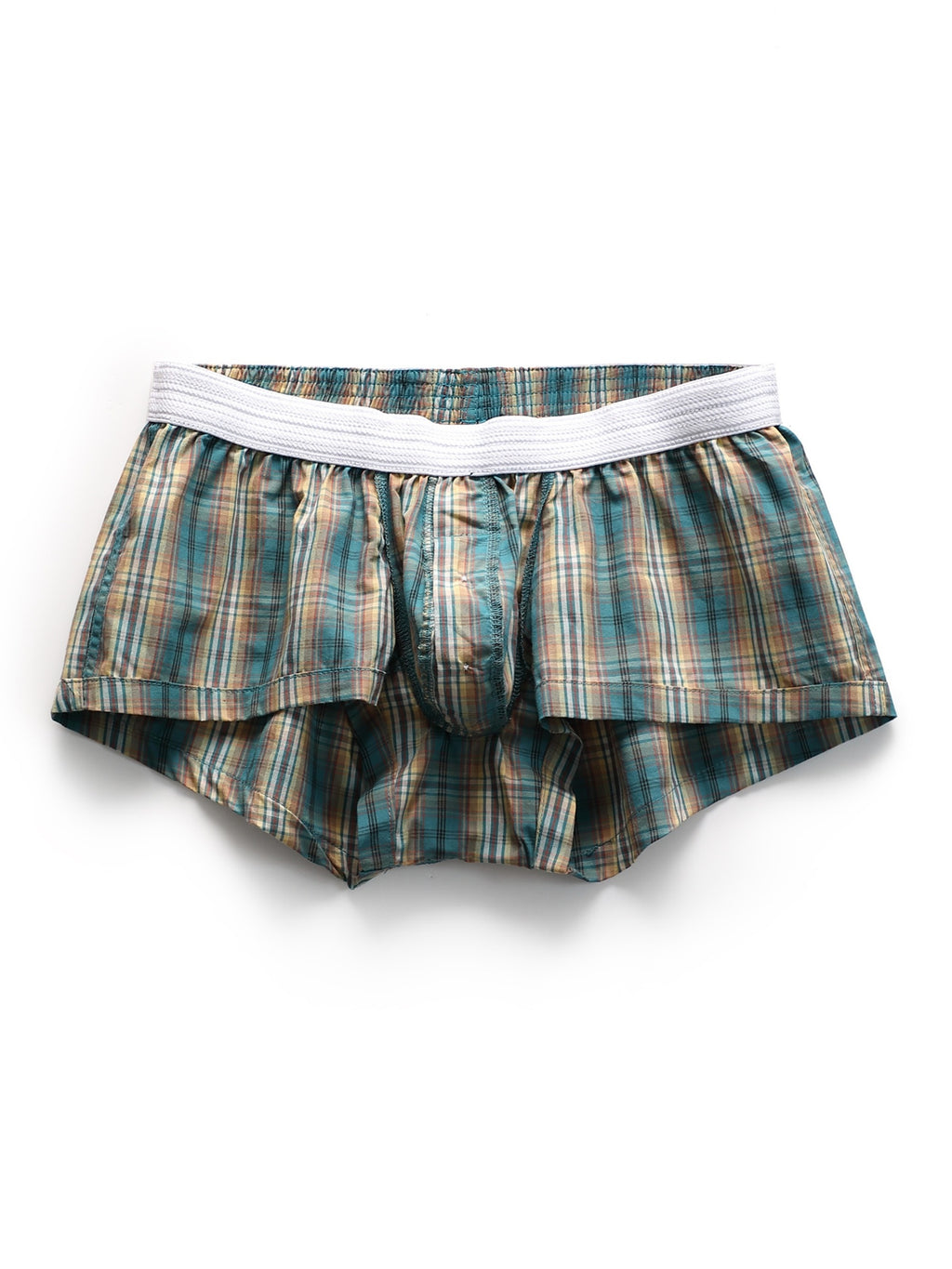 Boxer large de sport coton homme — lot de 2, à carreaux