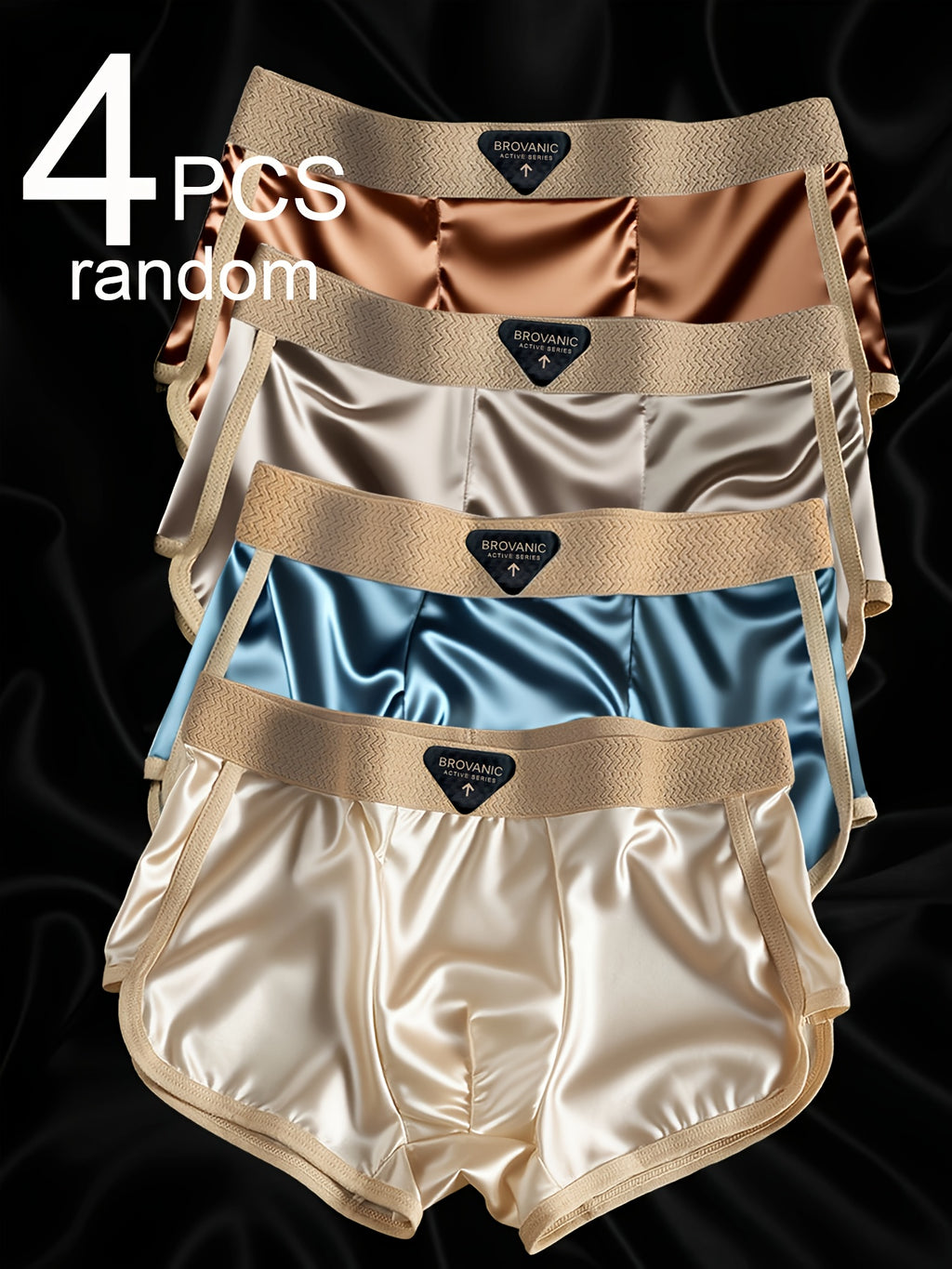 Boxer sans couture de sport microfibre homme — lot de 4, uni, du S au XL