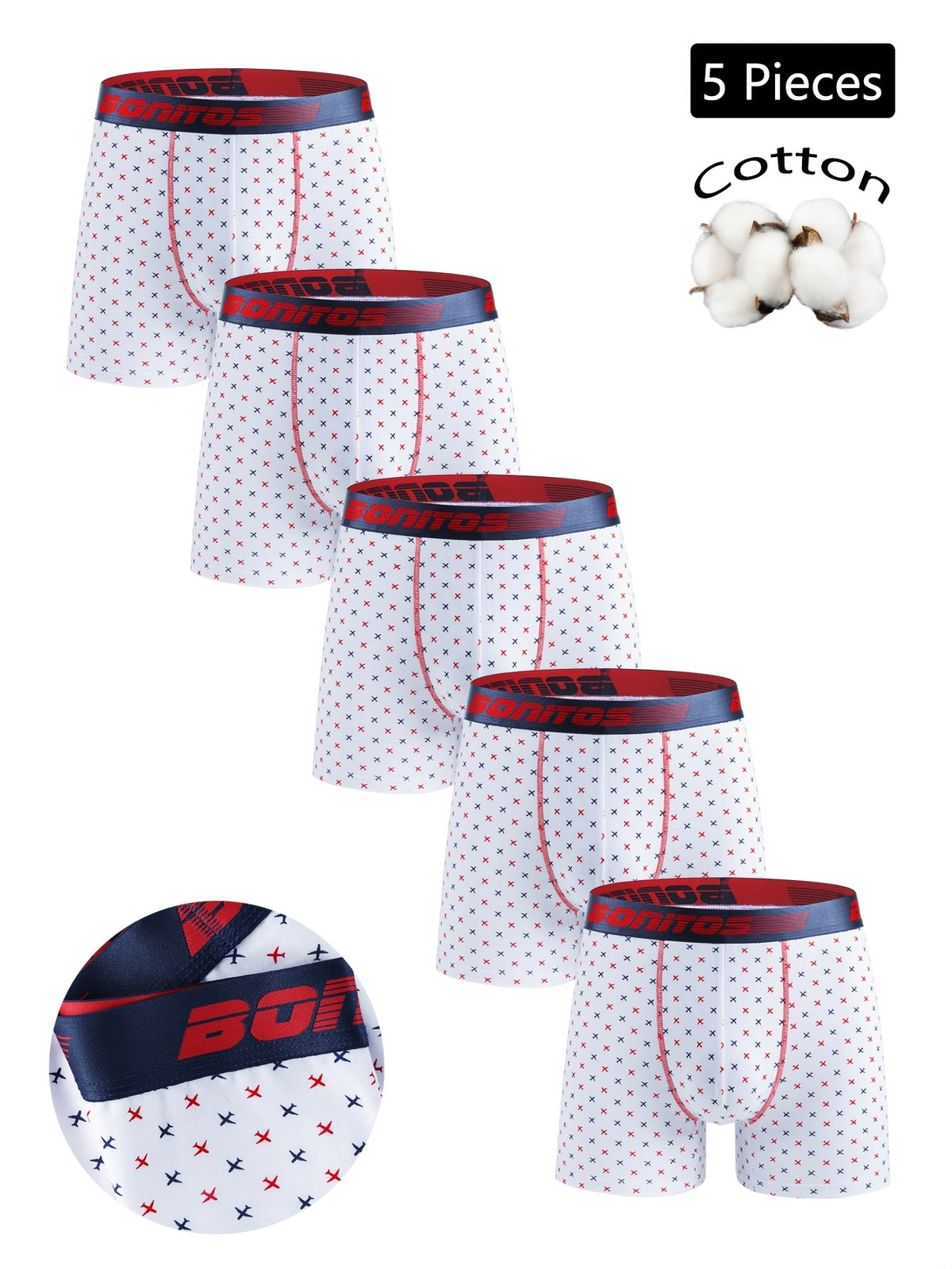 Boxer coton homme — lot de 5