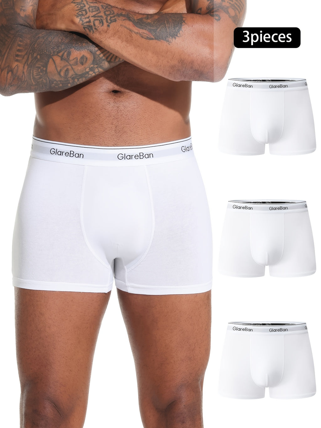Slip coton homme — lot de 3, uni