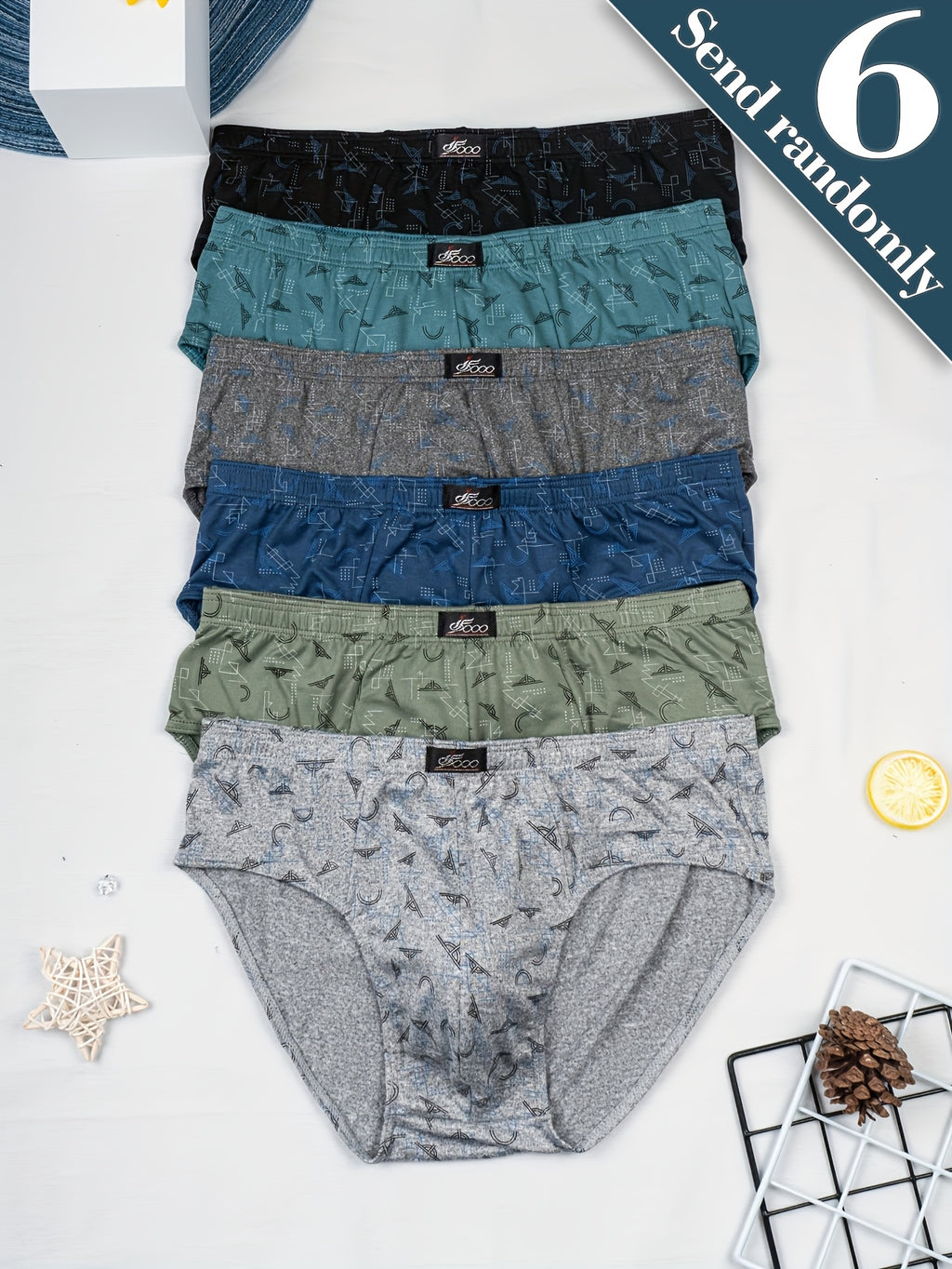 Slip taille haute de sport microfibre homme — lot de 6