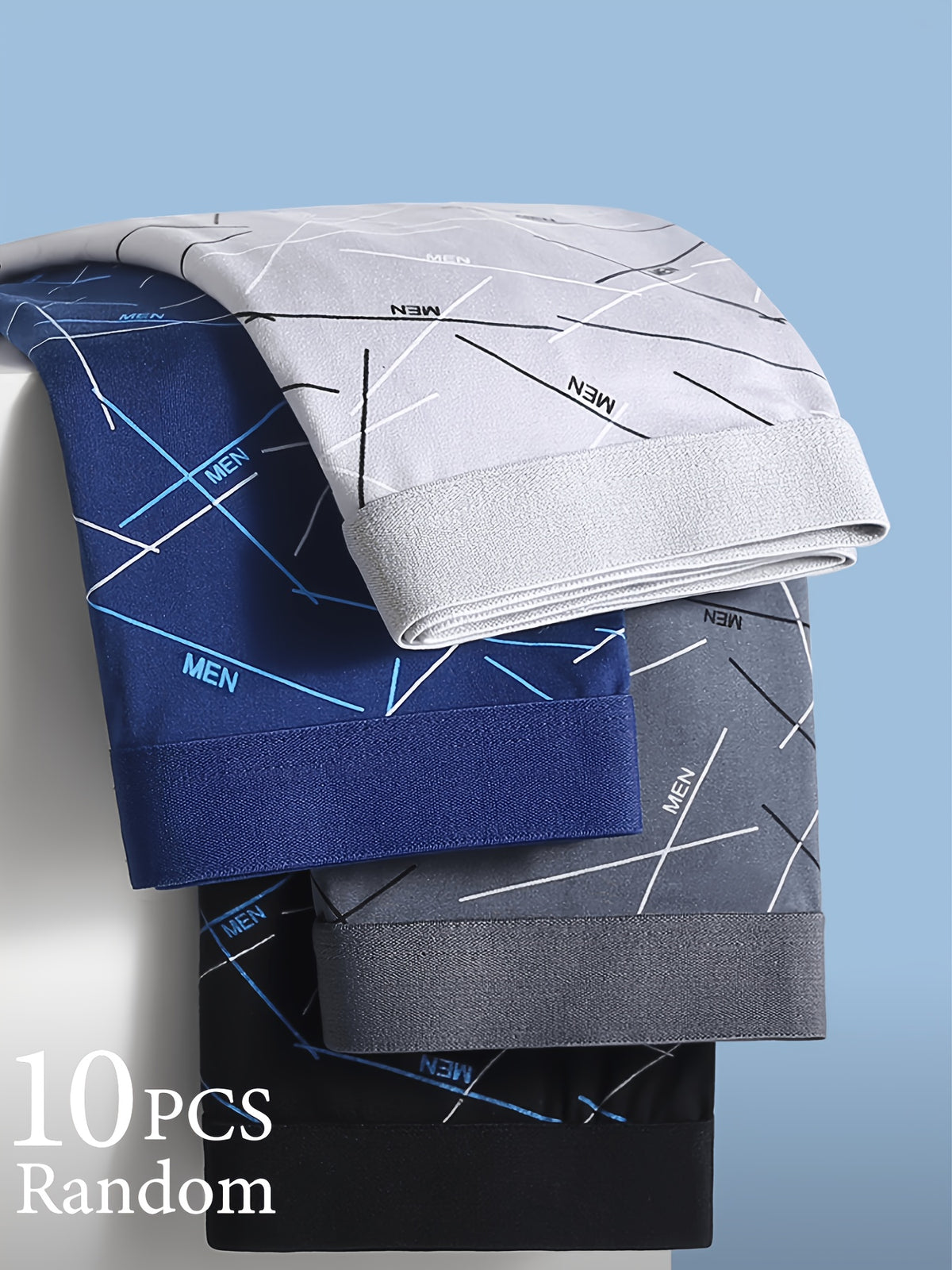 Boxer microfibre homme — lot de 10, imprimé, du XS au XL