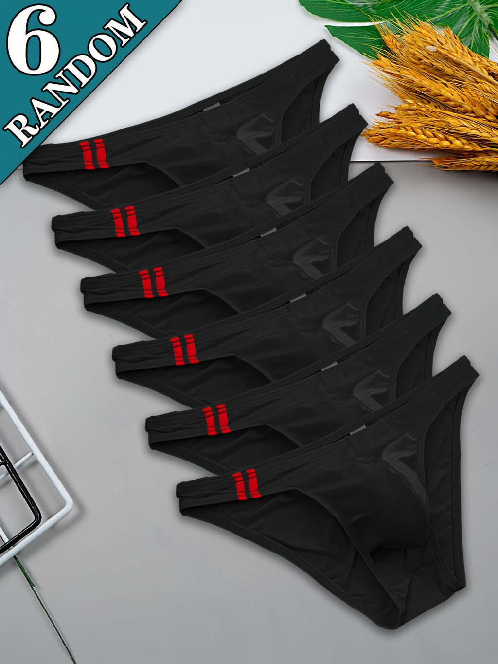 Slip séchage rapide respirant microfibre homme — lot de 6, uni, du S au XXL