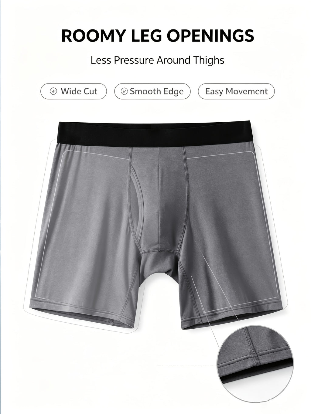 Boxer respirant bambou homme — lot de 5