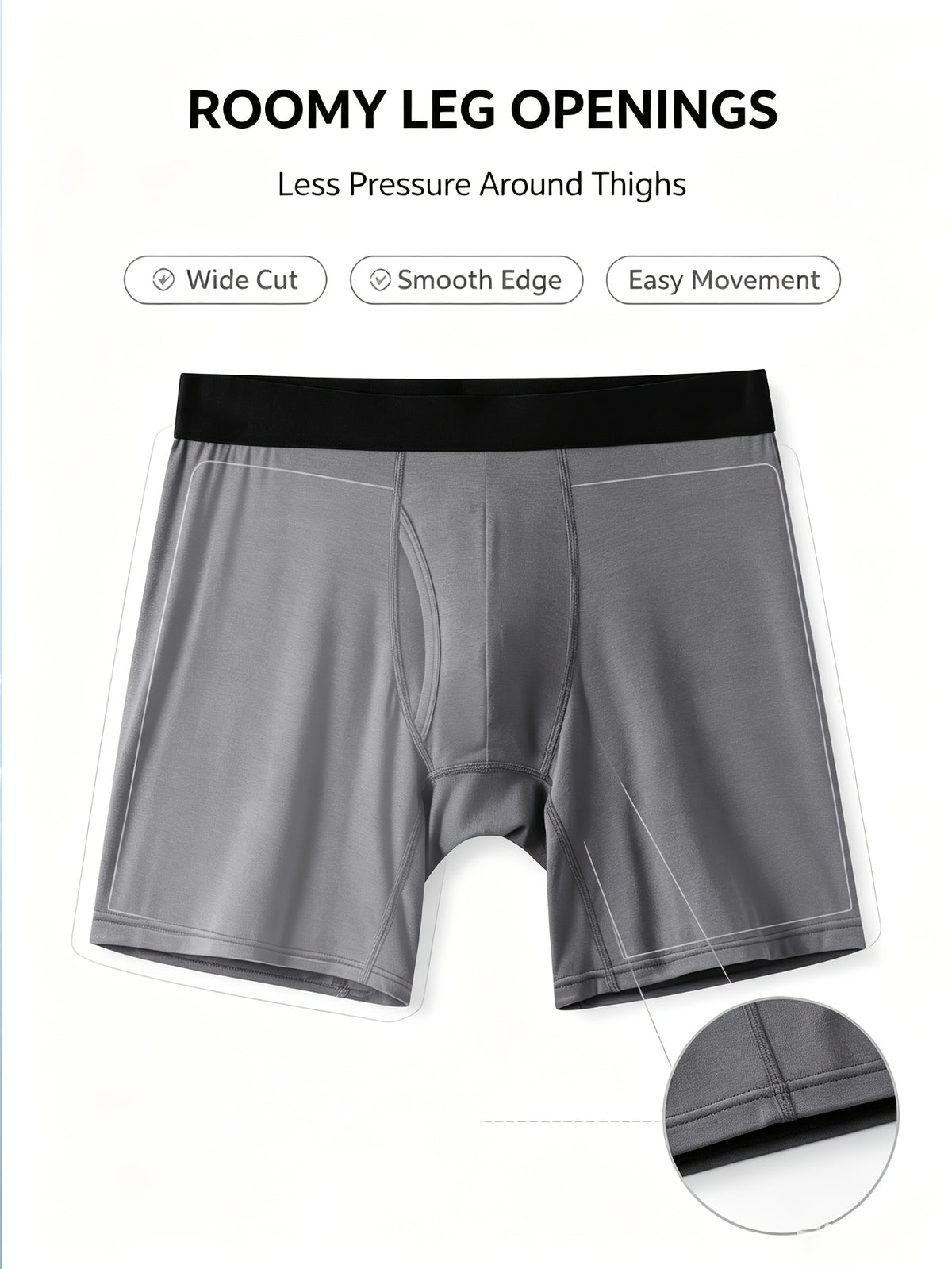 Boxer respirant bambou homme — lot de 5