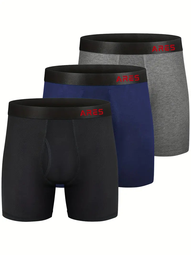 Boxer respirant homme — lot de 3, maille technique, coupe courte