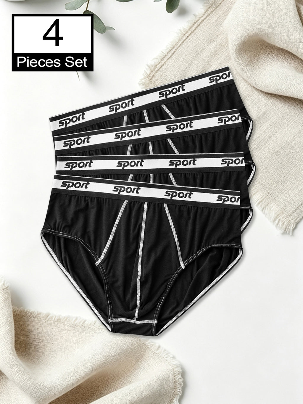 Slip respirant modal homme — lot de 4, uni, du S au XXL