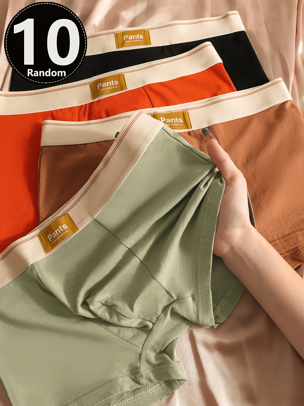 Boxer de sport coton homme — lot de 10, uni