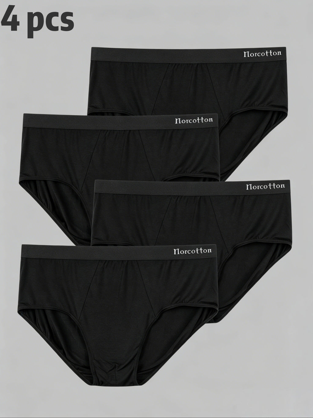 Boxer grande taille modal homme — lot de 4, uni