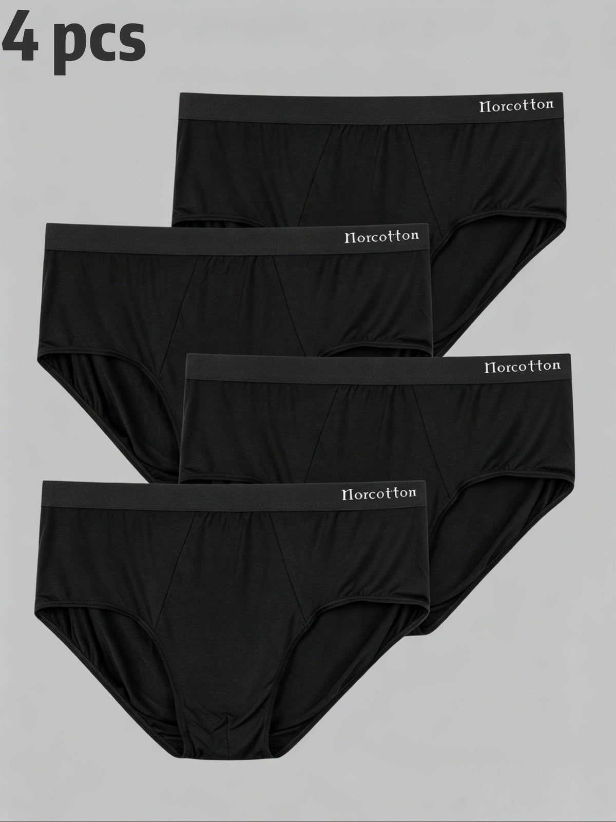 Boxer grande taille modal homme — lot de 4, uni