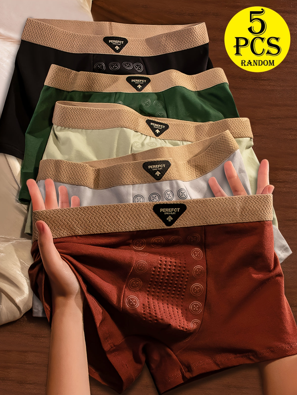 Boxer respirant coton homme — lot de 5, uni, du XS au L