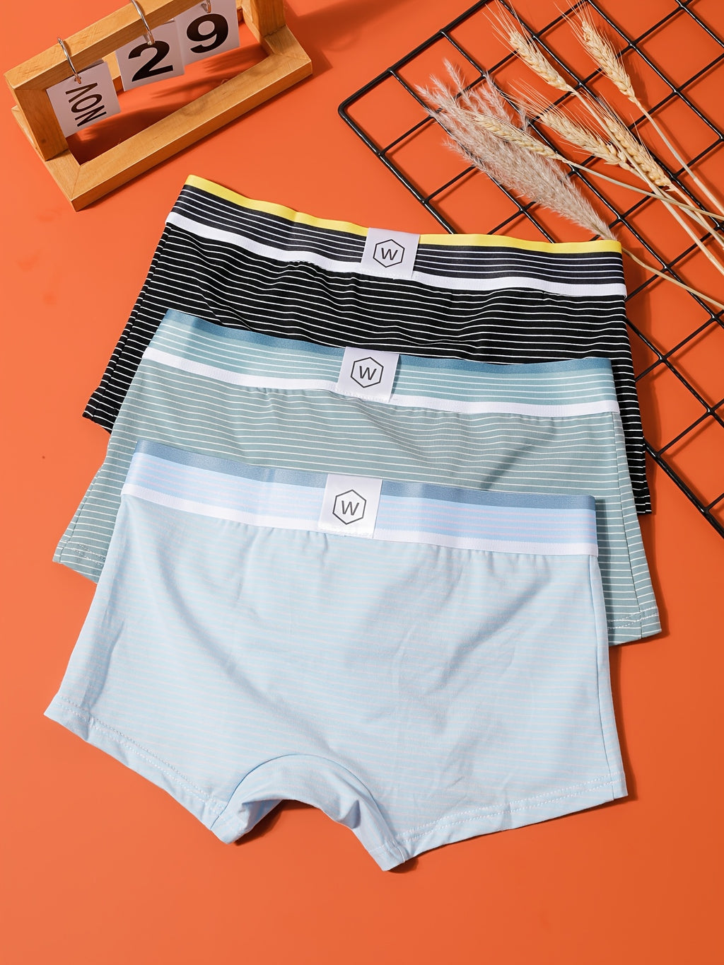 Boxer de sport coton homme — lot de 3, imprimé