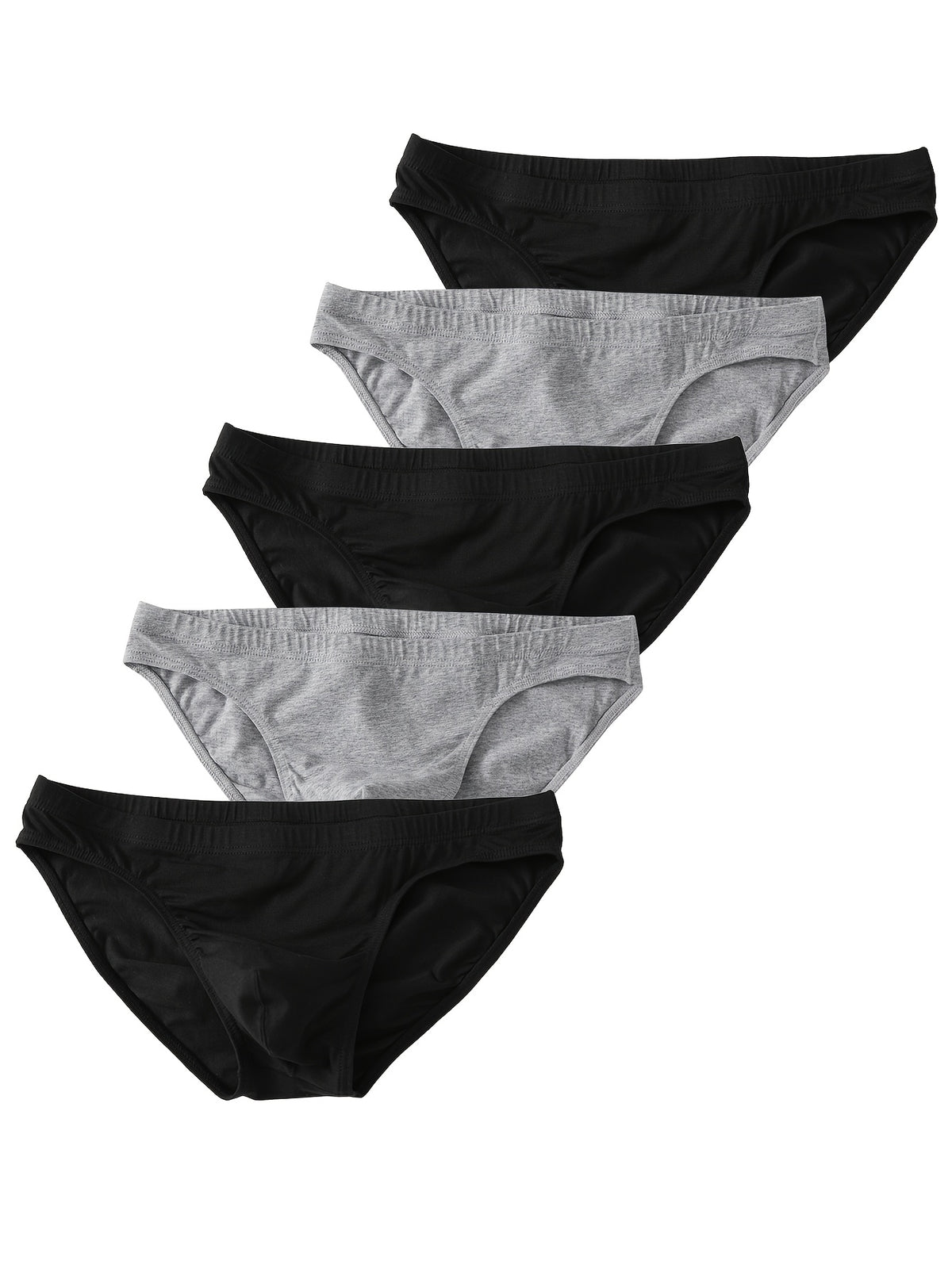 Slip large coton homme — lot de 5, uni