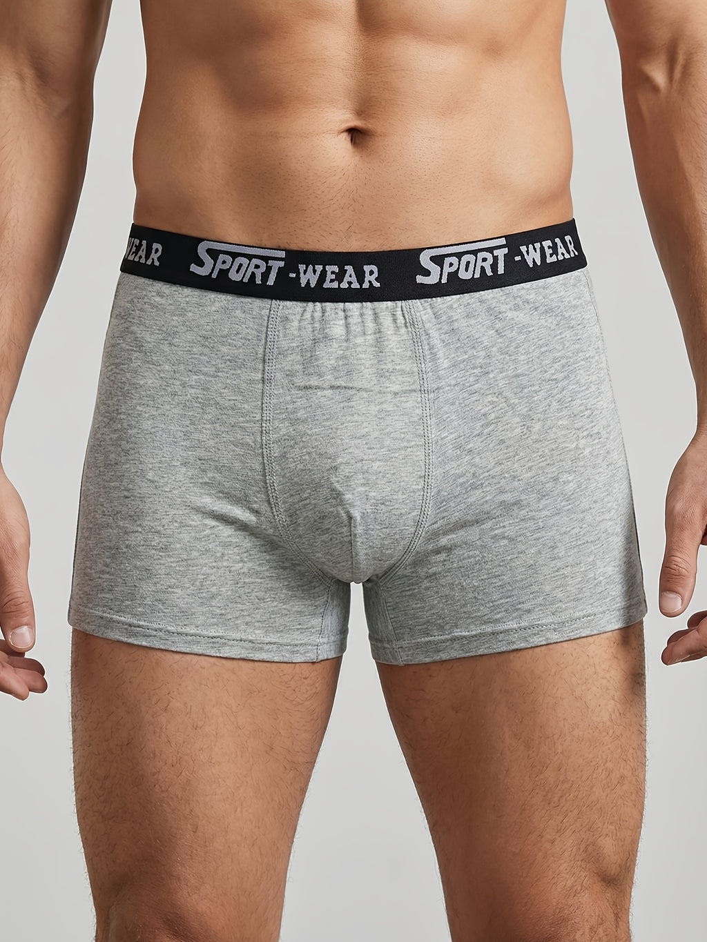 Boxer de sport coton homme — lot de 7, uni