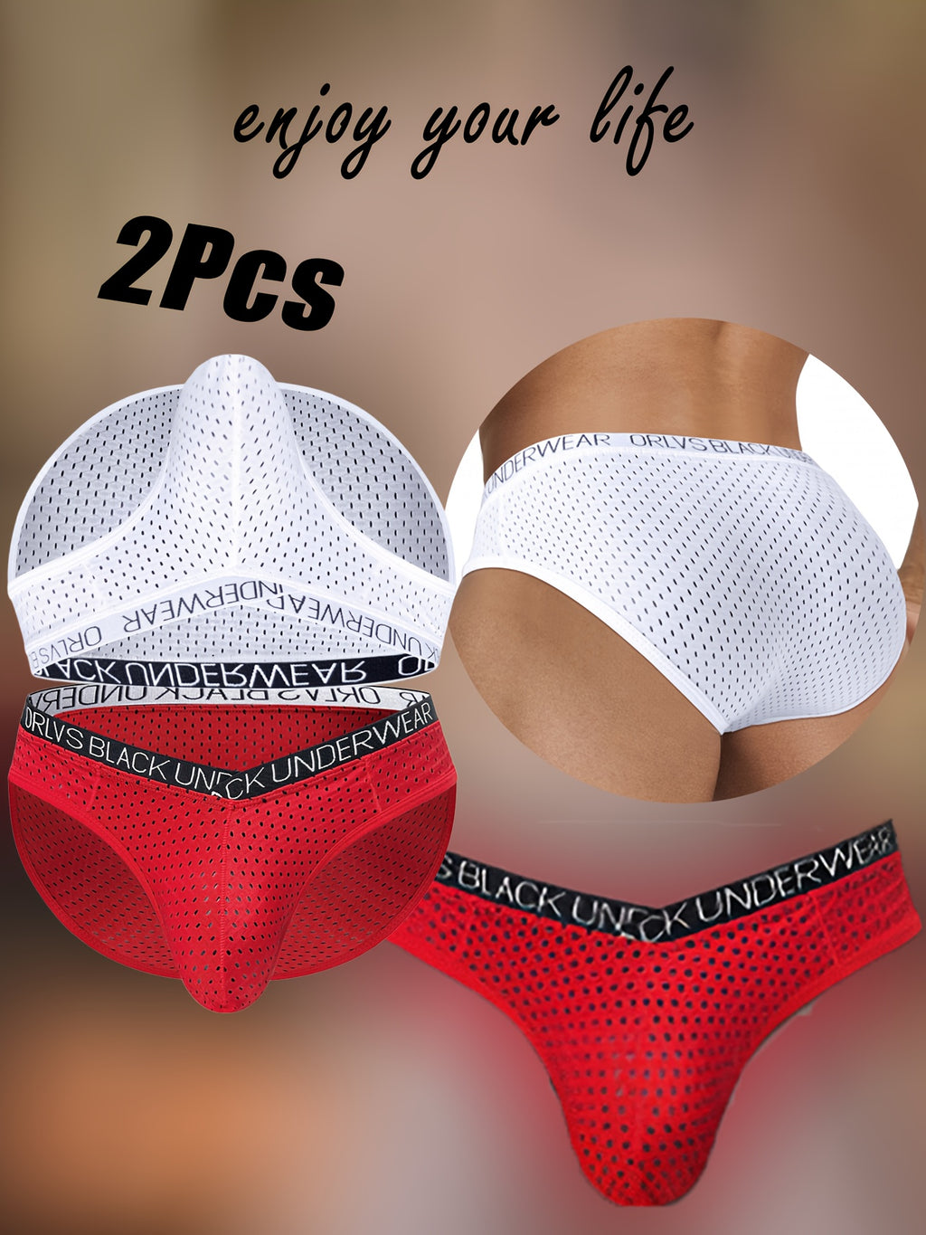 Slip taille basse séchage rapide homme — lot de 2, uni