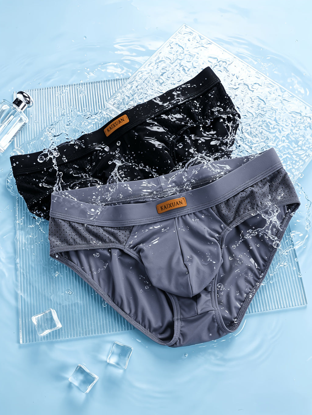 Boxer de sport séchage rapide microfibre homme — lot de 2, uni