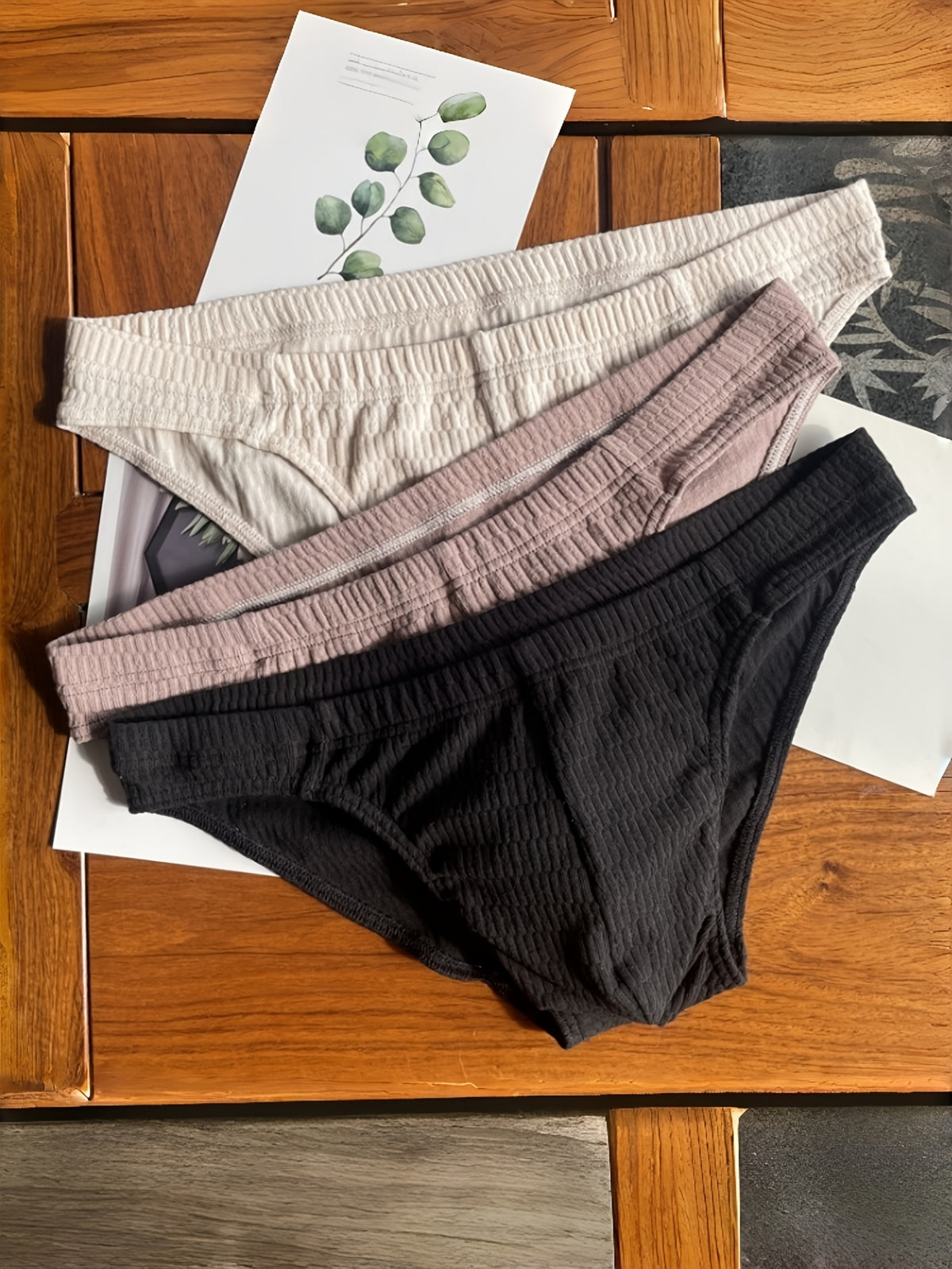 Slip respirant coton homme — lot de 7, géométrique