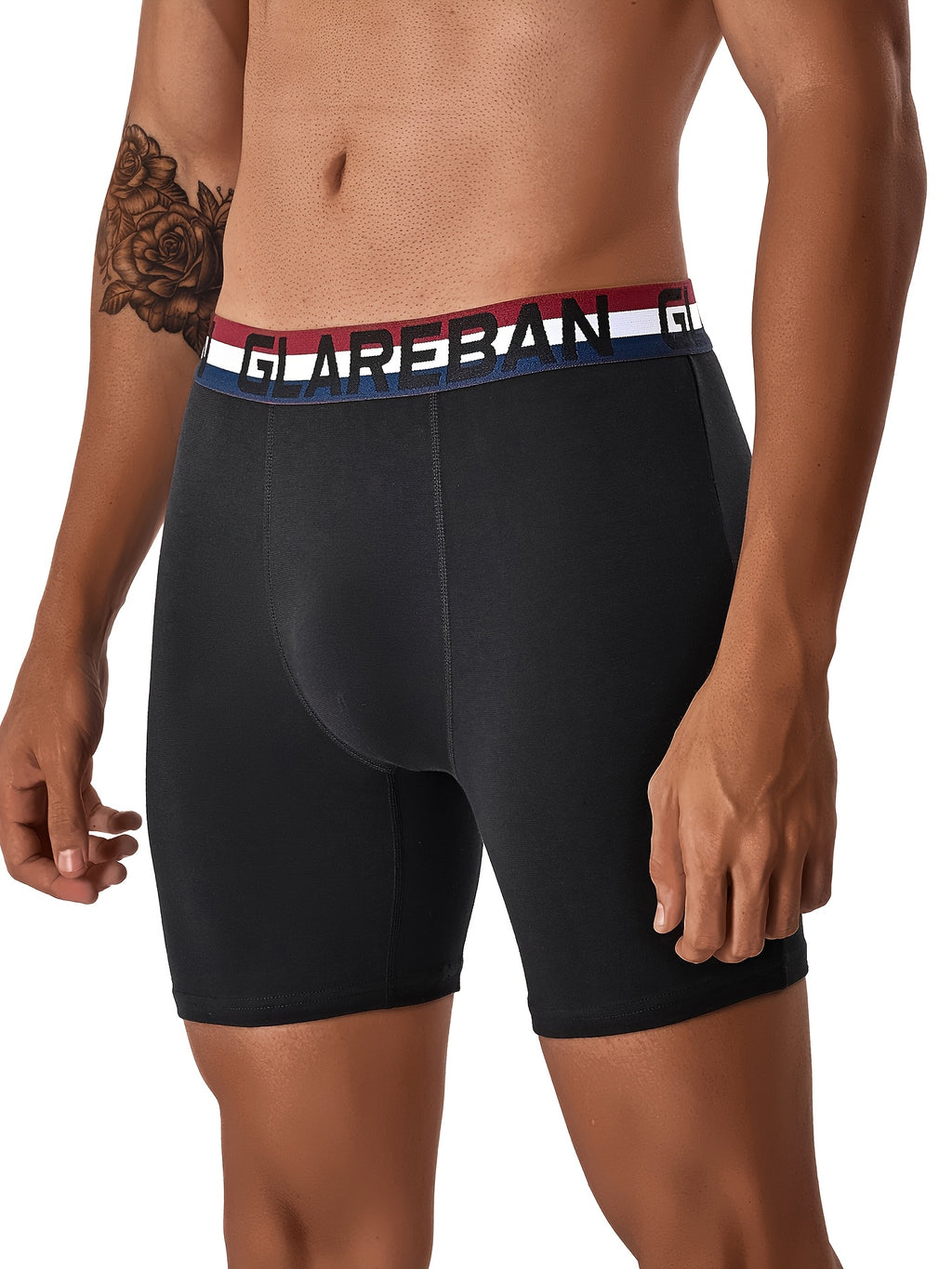 Slip long coton homme — lot de 4, uni