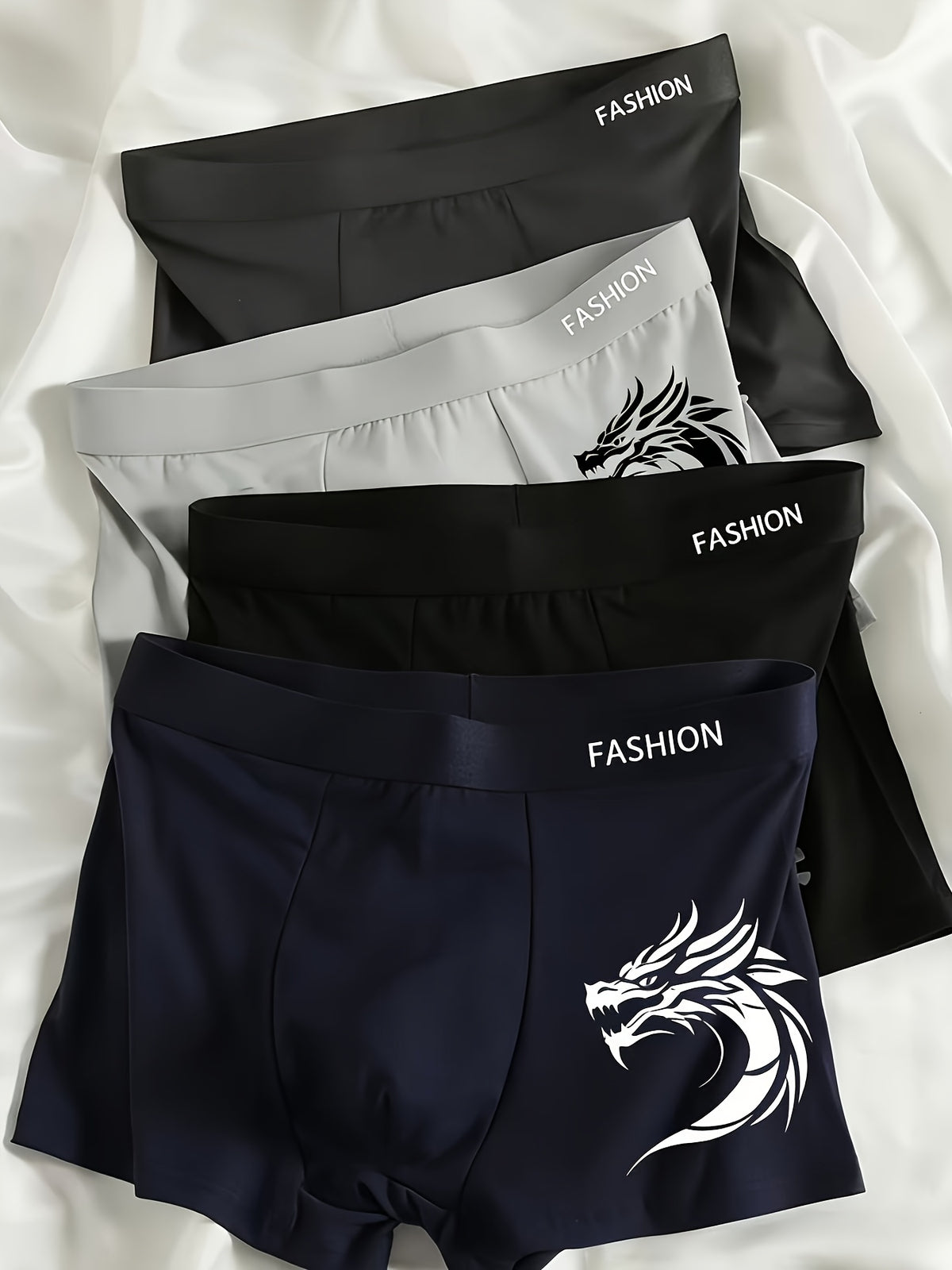 Boxer microfibre homme — lot de 4, uni, du S au XXL