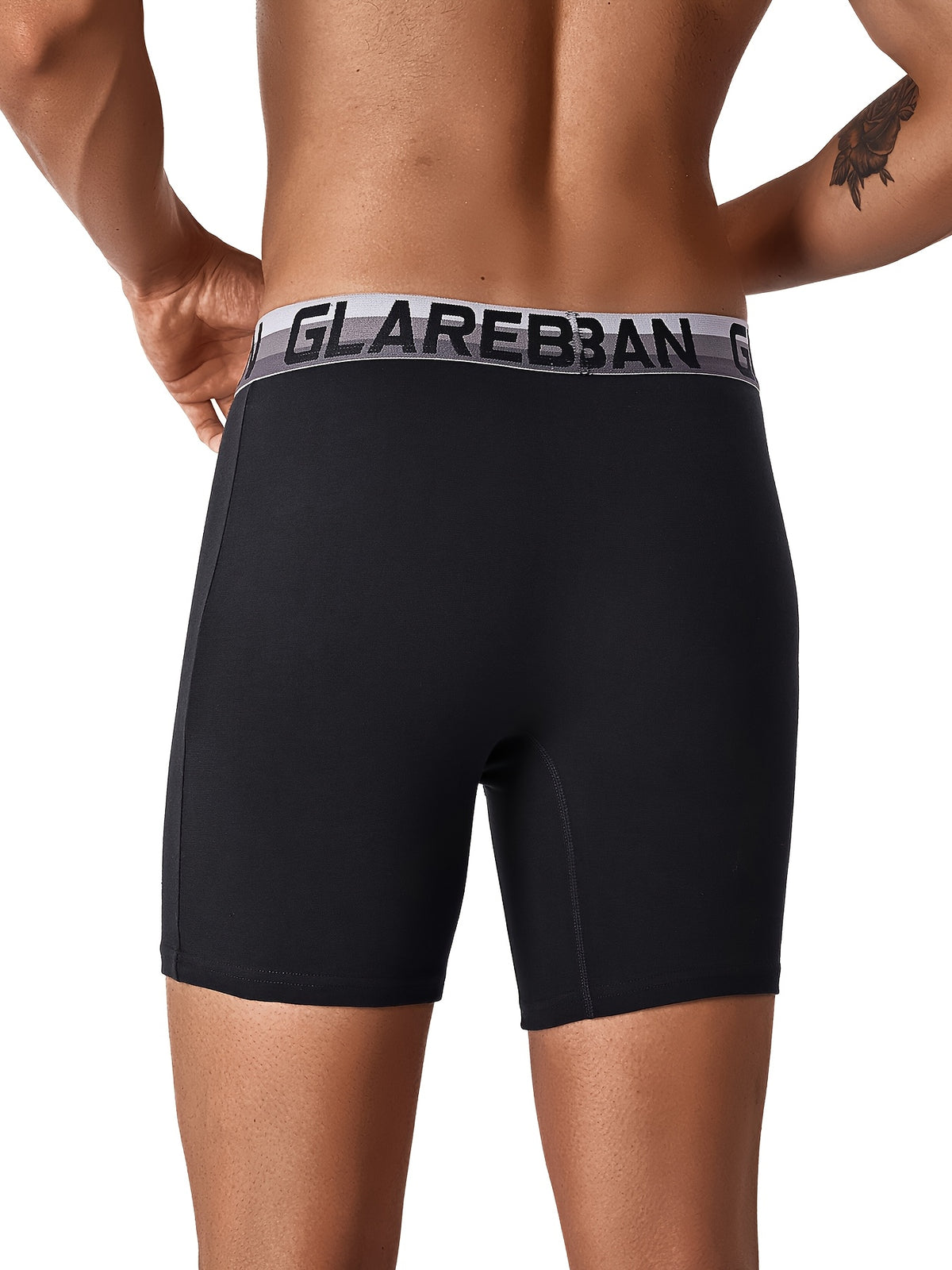 Slip long coton homme — lot de 4, uni