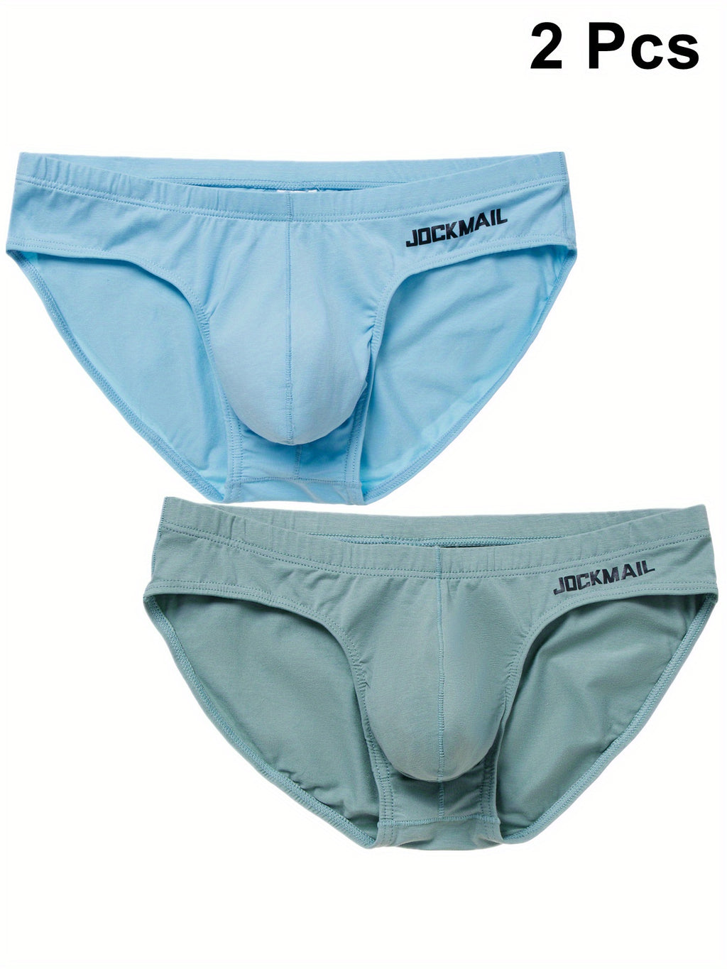 Slip respirant coton homme — lot de 2, à lettres