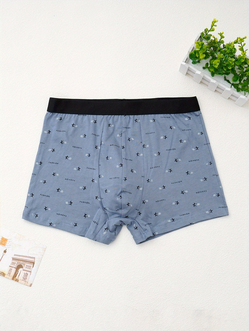 Boxer grande taille respirant coton homme — lot de 5, imprimé